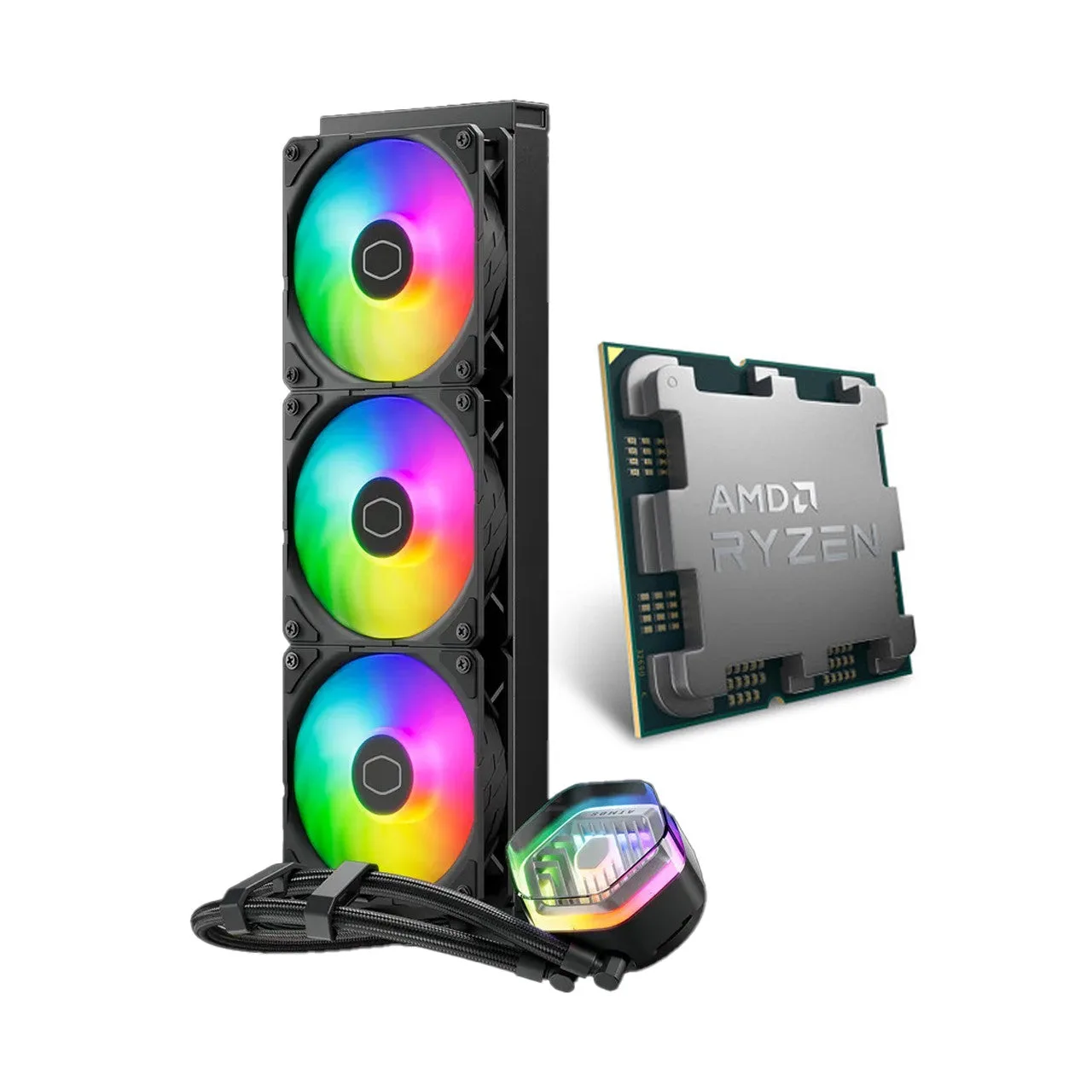 AMD Ryzen 7 7800X3D OEM + Cooler Master MasterLiquid 360 ATMOS ARGB (Black) Bundle