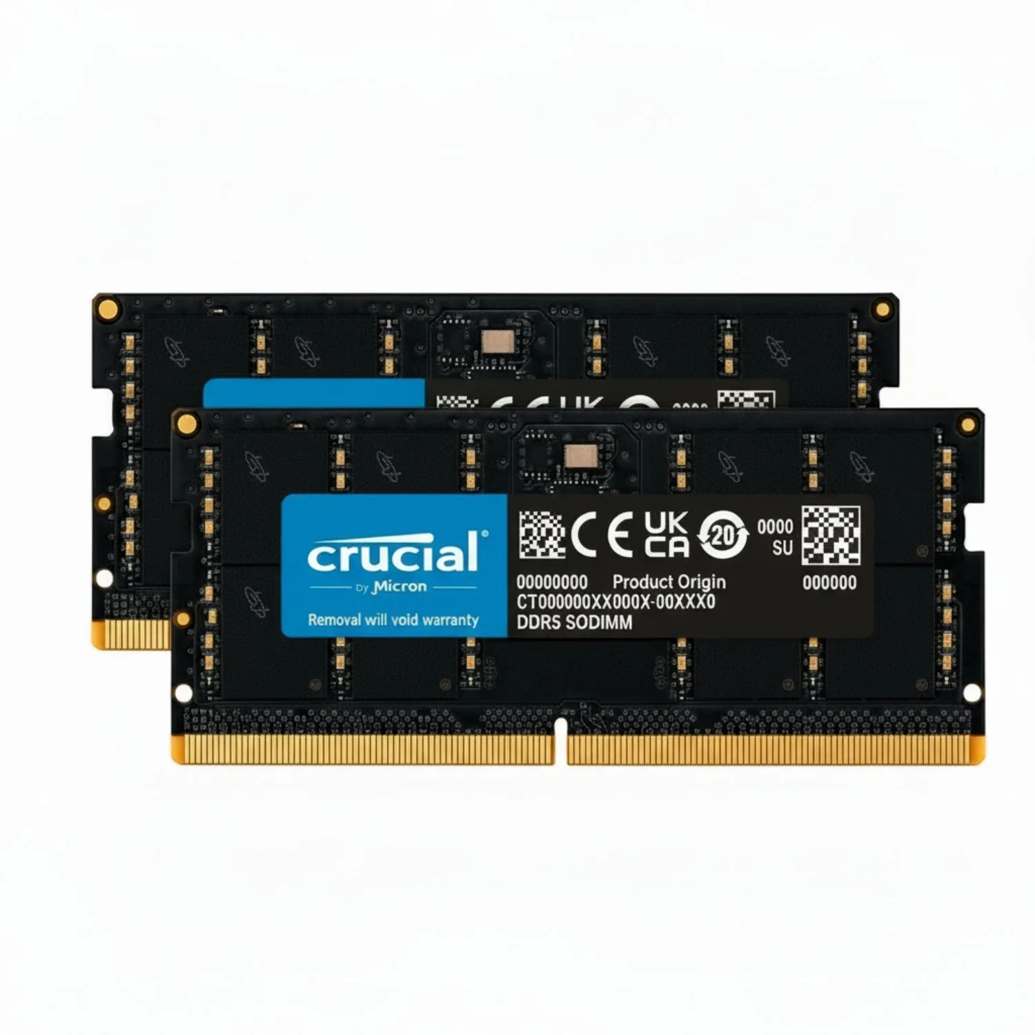 Crucial 32GB Kit (16GBx2) DDR5 4800 SODIMM Laptop Memory - CT2K16G48C40S5