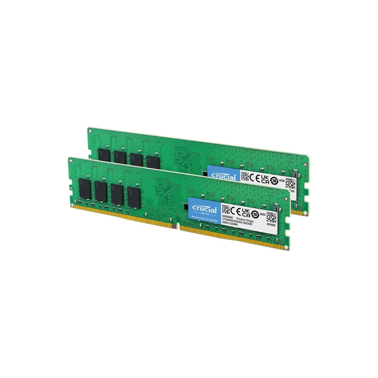 Crucial 64GB Kit (32GBx2) DDR4-3200 UDIMM CL22 Desktop Memory - CT2K32G4DFD832A