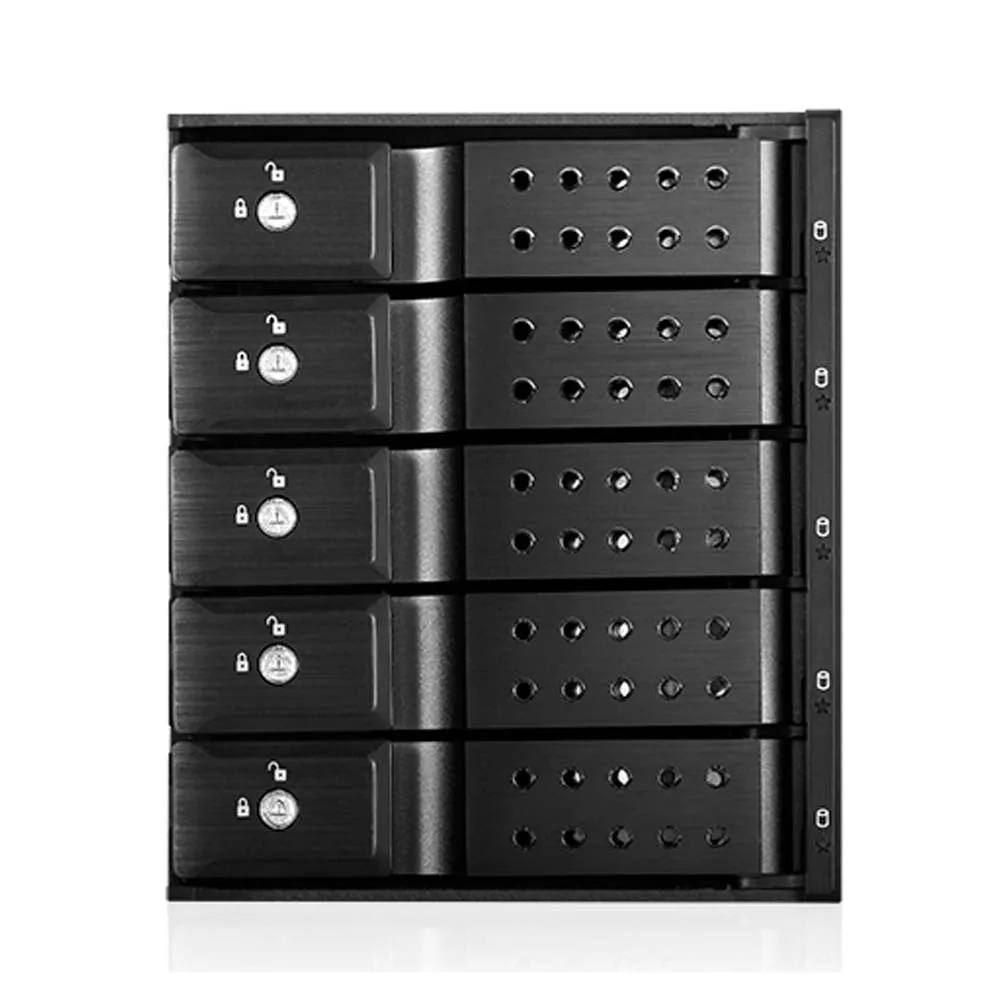iStarUSA BPN-DE350HD | 3×5.25 to 5×3.5 Trayless Hot-Swap | 12Gb/s - Black