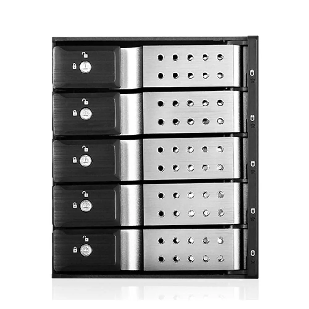 iStarUSA BPN-DE350HD | 3×5.25 to 5×3.5 Trayless Hot-Swap | 12Gb/s - Silver