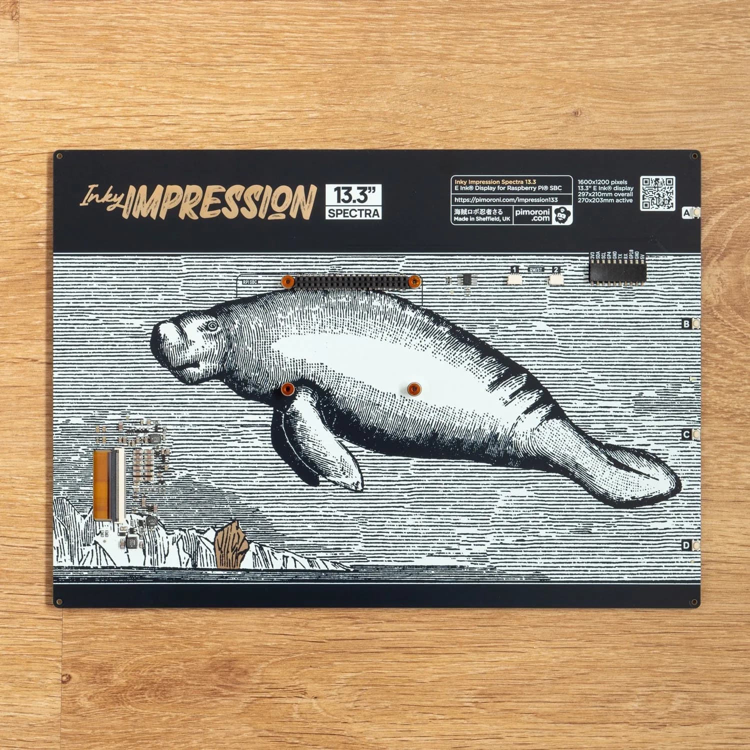 Pimoroni Inky Impression ePaper Display by Pimoroni - (7.3"/13.3") - 13.3"