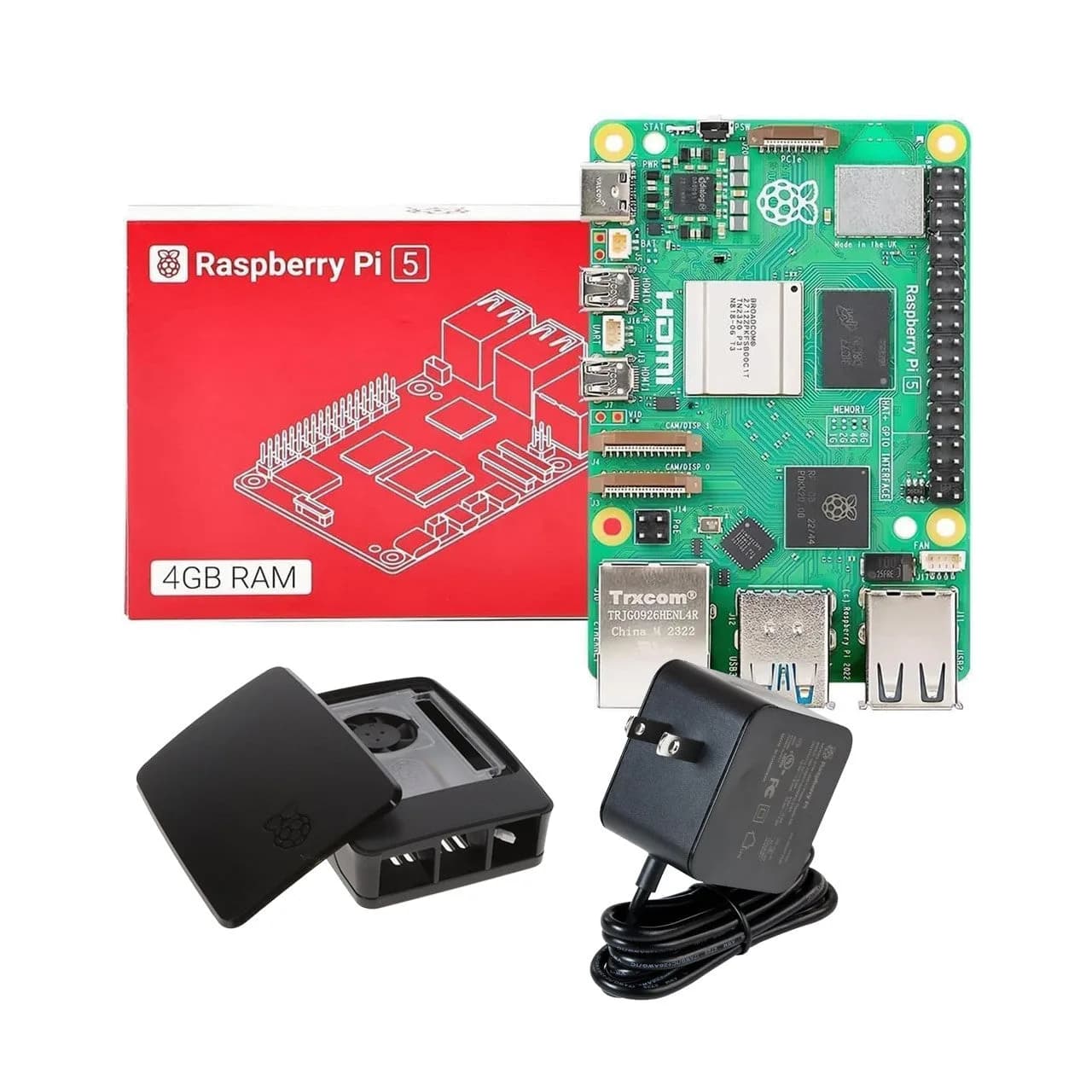 Raspberry Pi 5 | Official Case & Power Supply Starter Kit - 4 GB