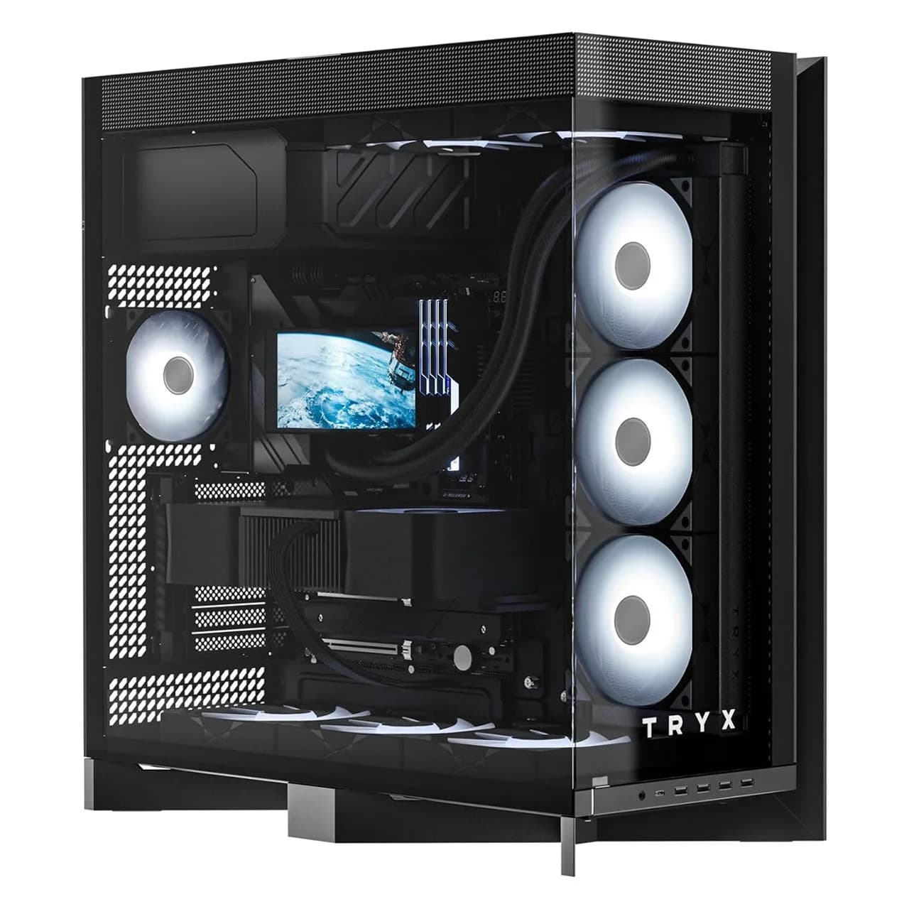 TRYX LUCA L70 Midi-Tower PC Case | E-ATX | Tempered Glass | ARGB - Black