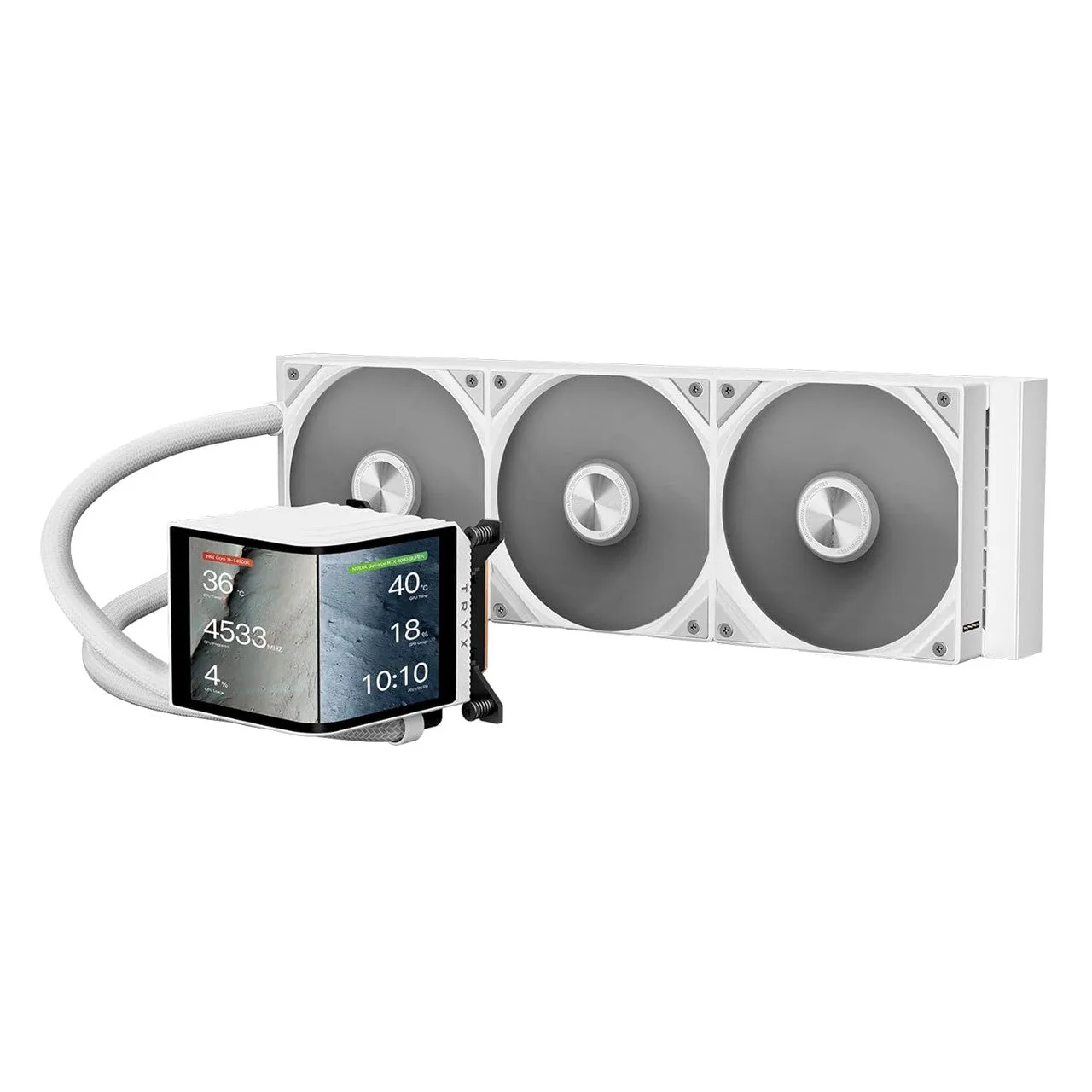 TRYX Panorama 360 AIO | 6.67" AMOLED | Asetek 8th Gen | LGA1700 - White