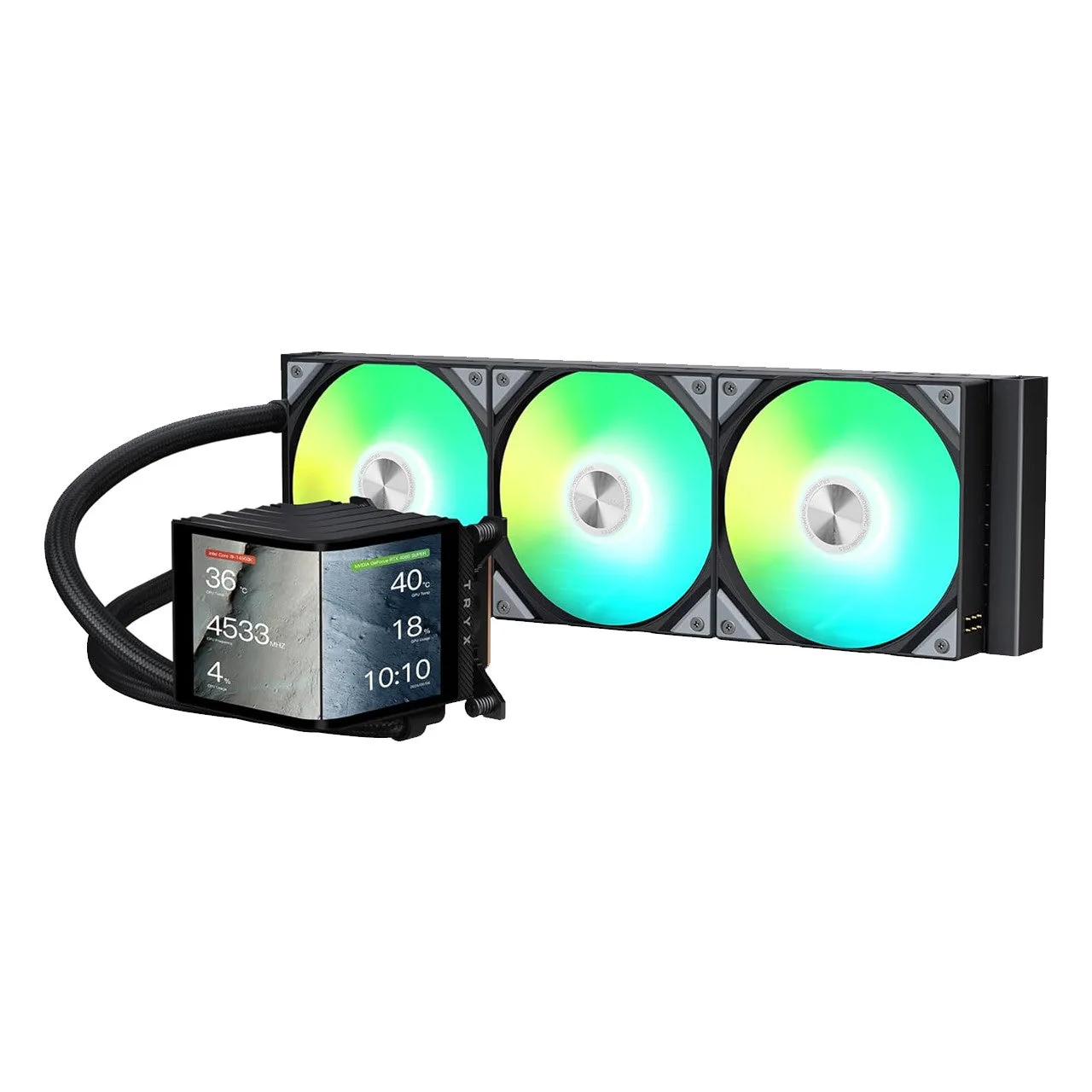 TRYX Panorama 360 ARGB AIO | 6.5" AMOLED Screen | LGA1700 AM5 - Black