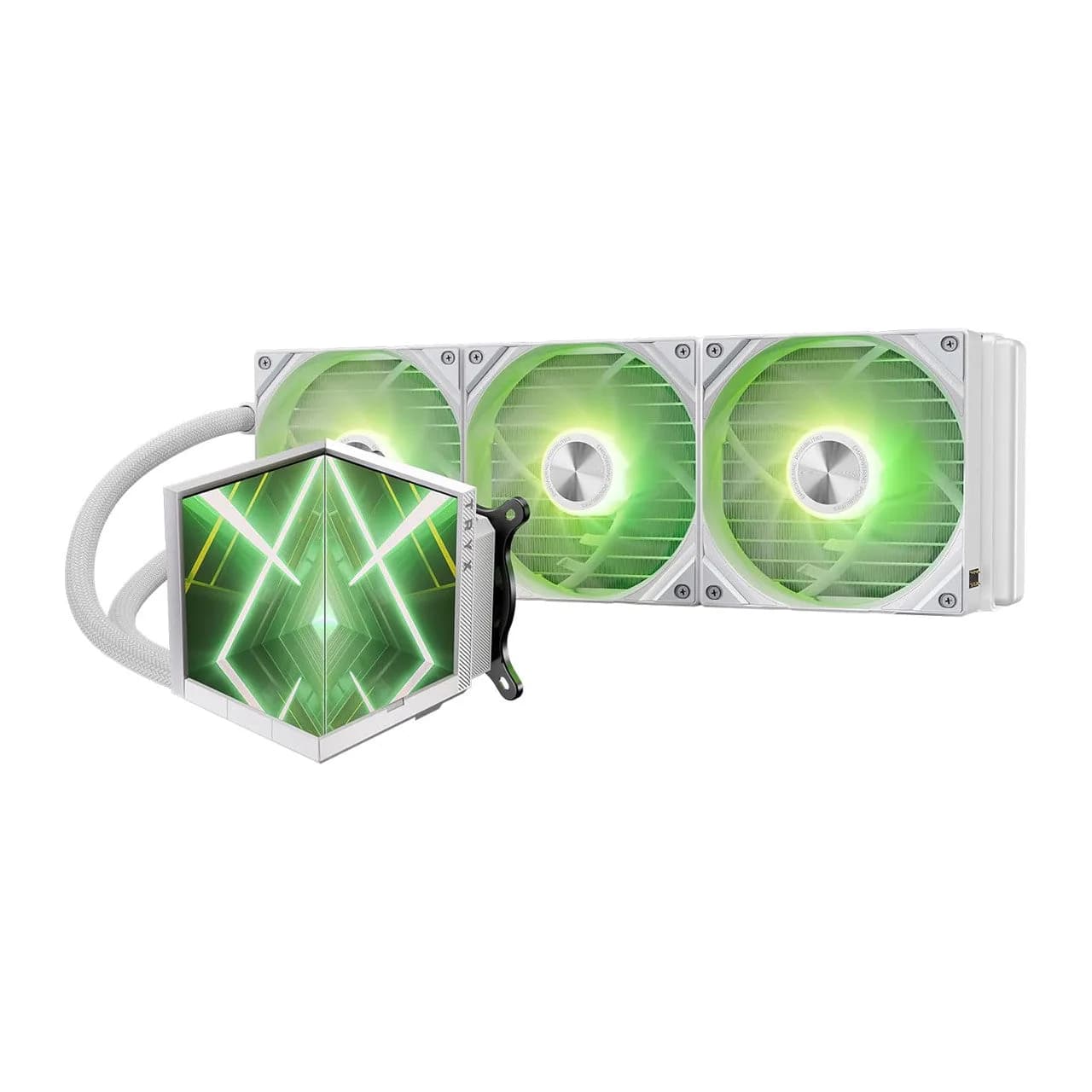 TRYX Stage ARGB 360mm AIO Liquid Cooler | Screen3D | LGA1700 AM5 - White