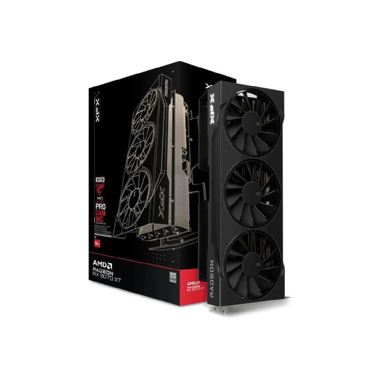 XFX Swift AMD Radeon RX 9070 XT Triple Fan - 16GB GDDR6 Gaming GPU - RX-97TSWF3B9