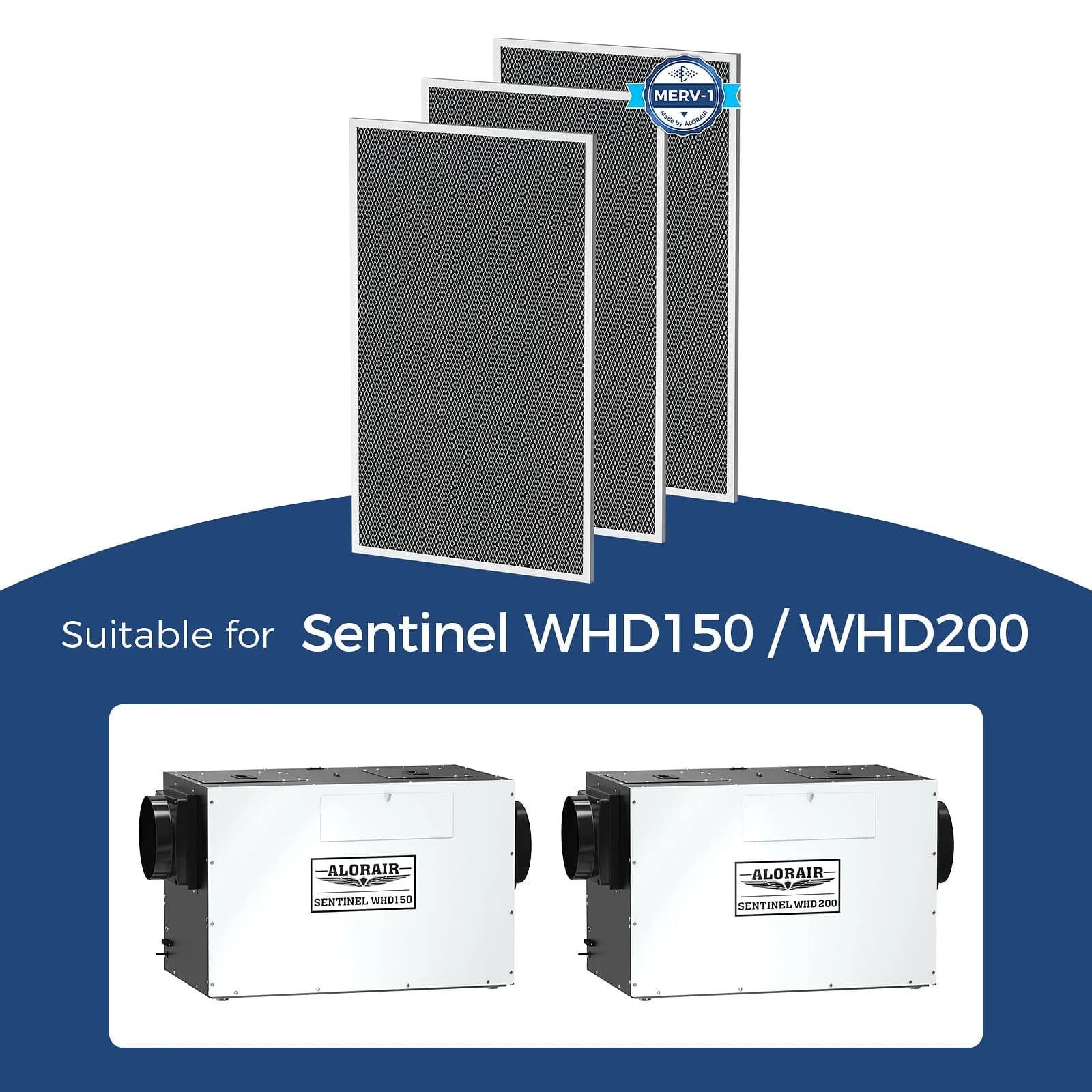 AlorAir® 3 Pack MERV-1  Air Filter for Sentinel WHD150/200 Dehumidifiers