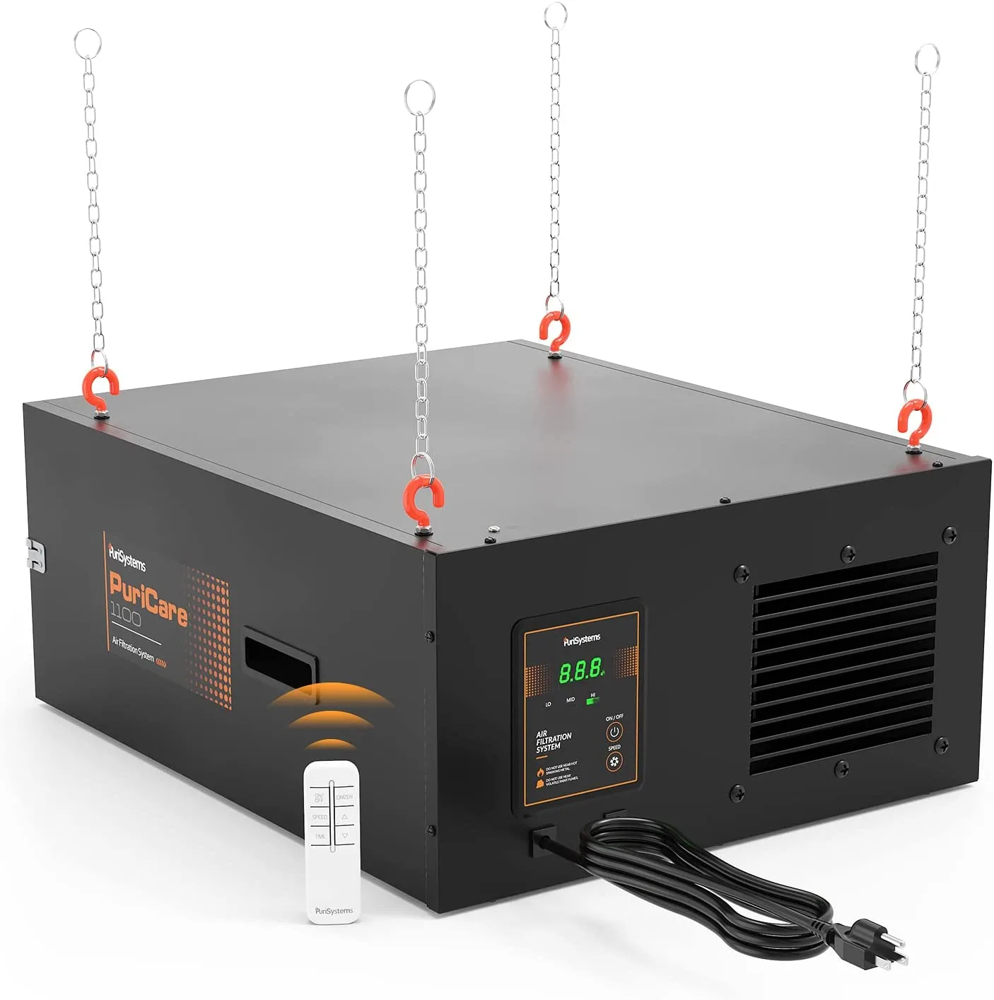 AlorAir 3-Speed Remote Shop Air Filtration System | PuriCare 1100