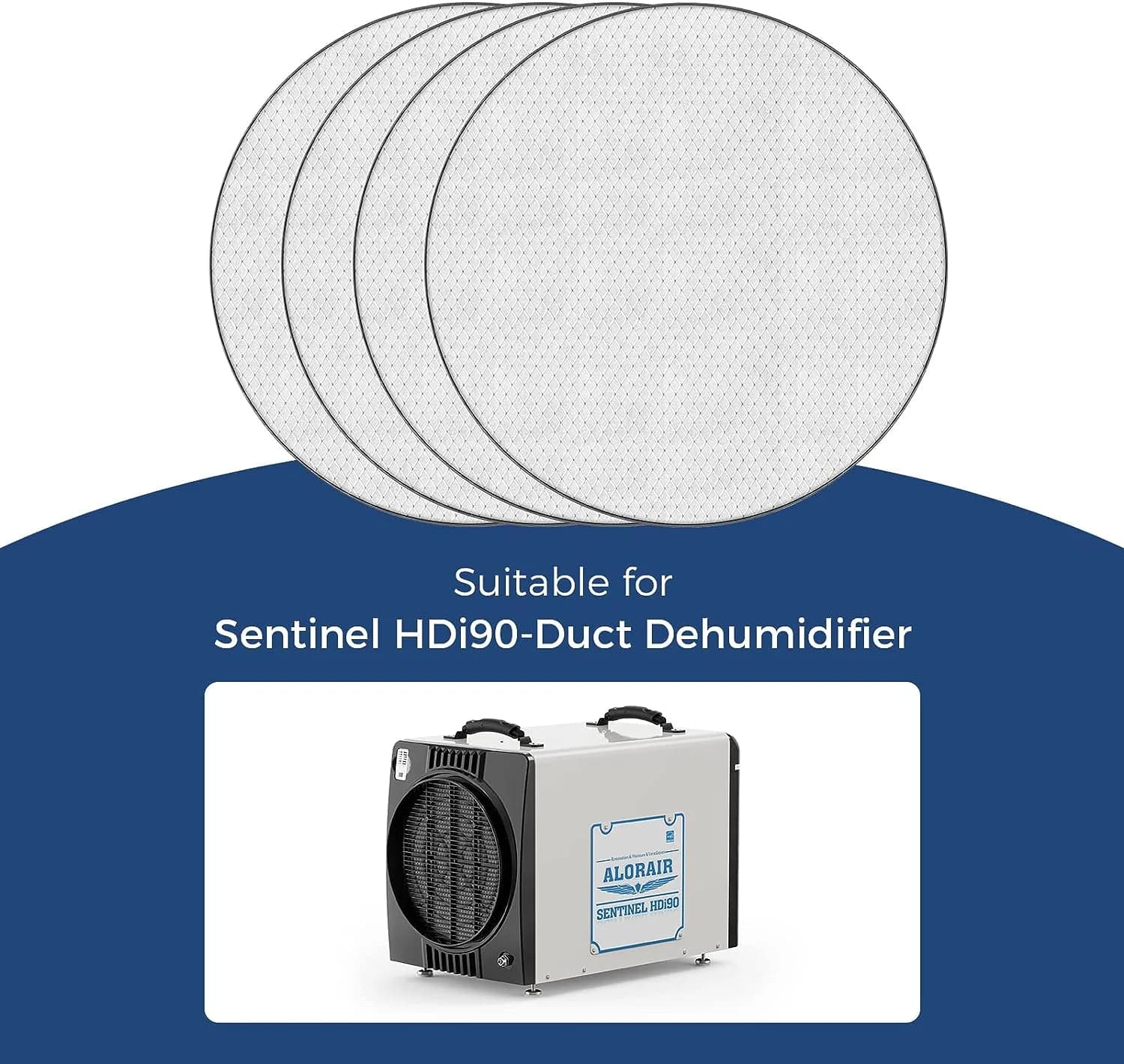 AlorAir® 4 Pack MERV-8 Filter for Sentinel HDi90-Duct
