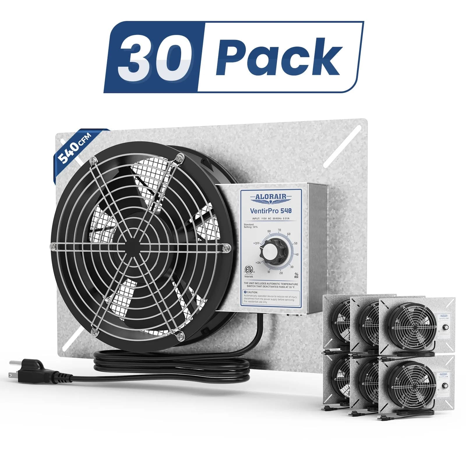 AlorAir Wholesale Packs Ventirpro 540 Crawl Space Fan (pack of 8/20/30) - 30Pack