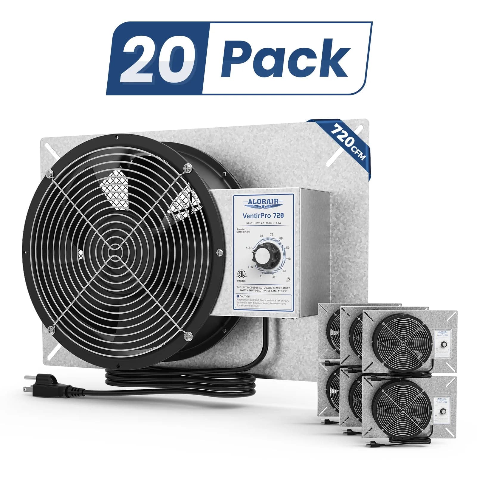 AlorAir Wholesale Packs Ventirpro 720 Crawl Space Fan (pack of 8/20/30) - 20Pack