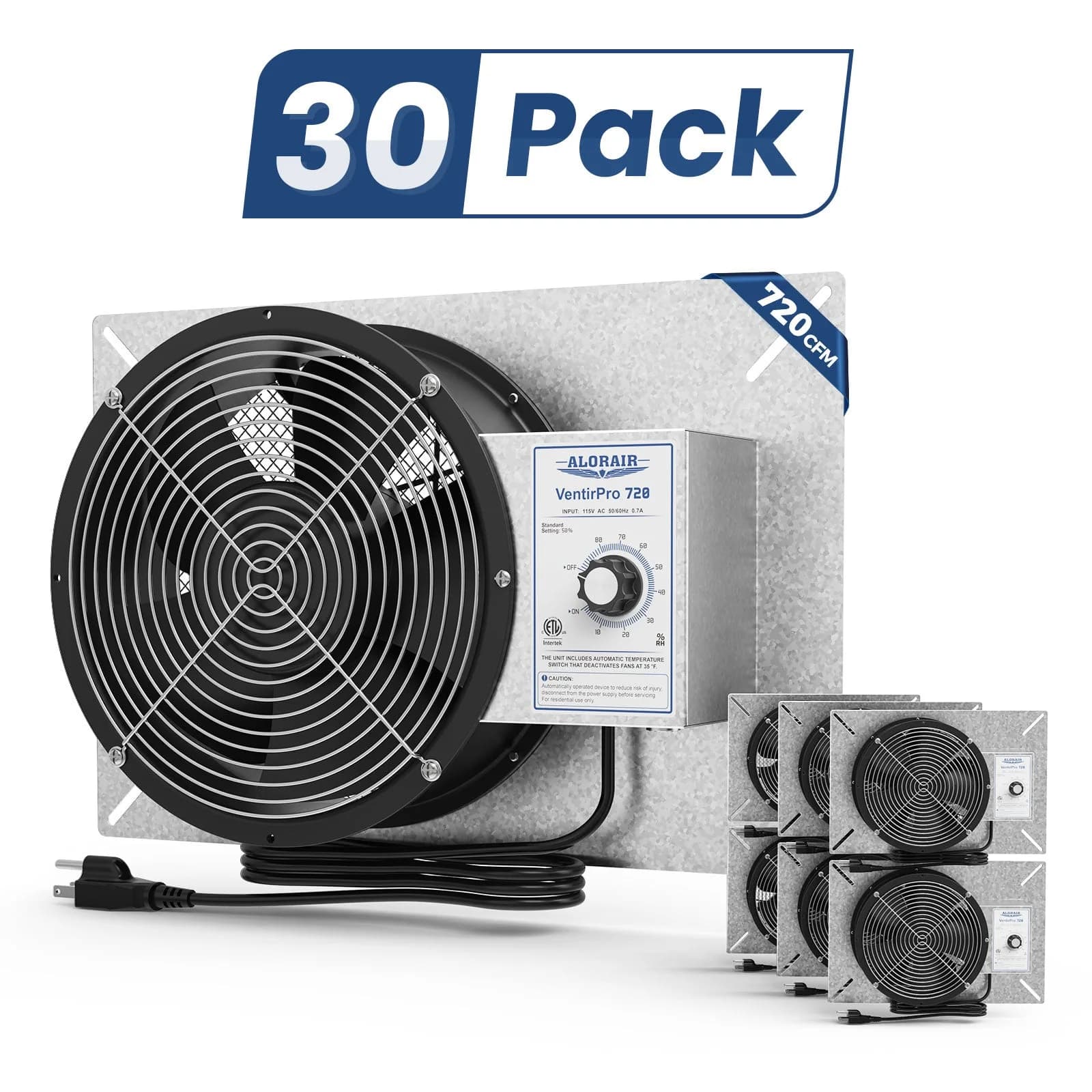 AlorAir Wholesale Packs Ventirpro 720 Crawl Space Fan (pack of 8/20/30) - 30Pack