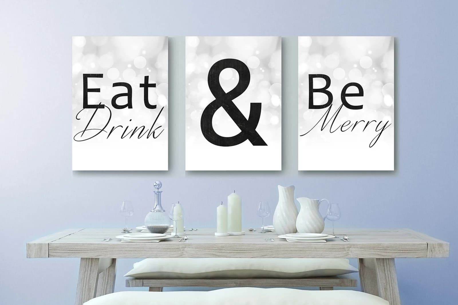 Eat Drink And Be Merry Home Decor Canvases