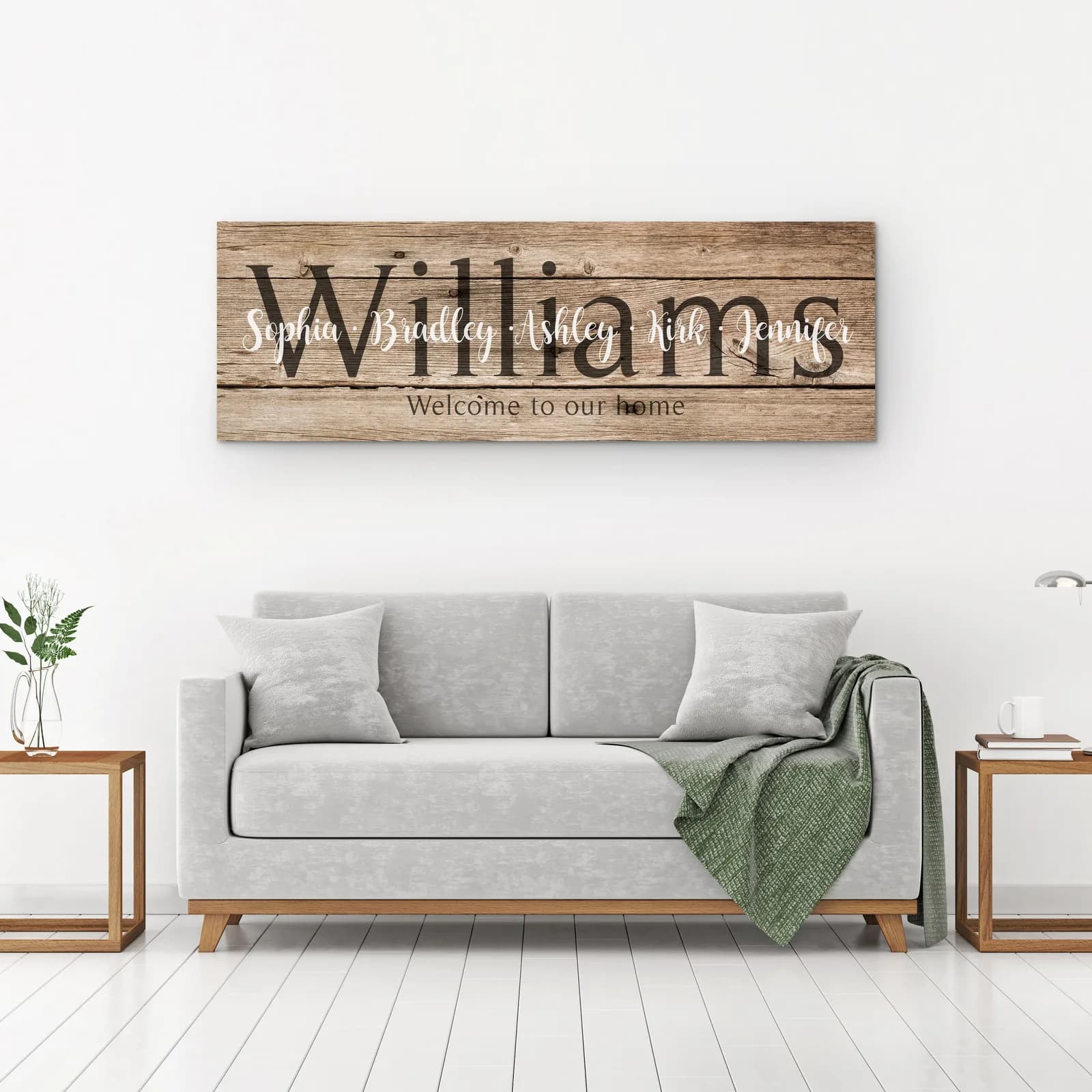 Last Name Sign - Rustic Brown