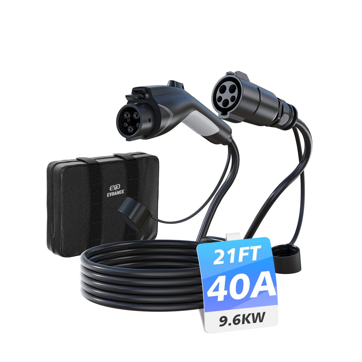 EVDANCE J1772 EV Extension Cord 32A-50A 21/40 FT - 40A / 21FT