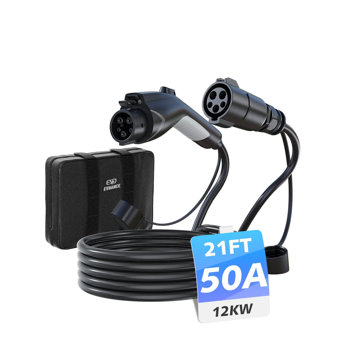 EVDANCE J1772 EV Extension Cord 32A-50A 21/40 FT - 50A / 21FT