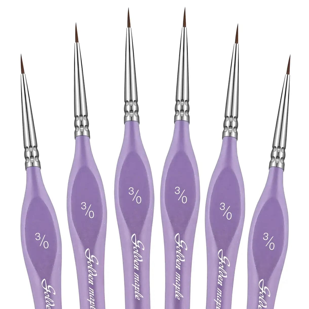 3/0 Extra Fine Tip Nylon Detail Brush - 6pcs/set