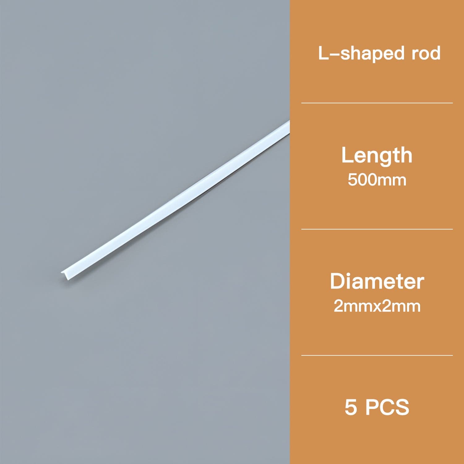 ABS Modeling Rods - ■l Rod 2*2*500mm(5PCS)