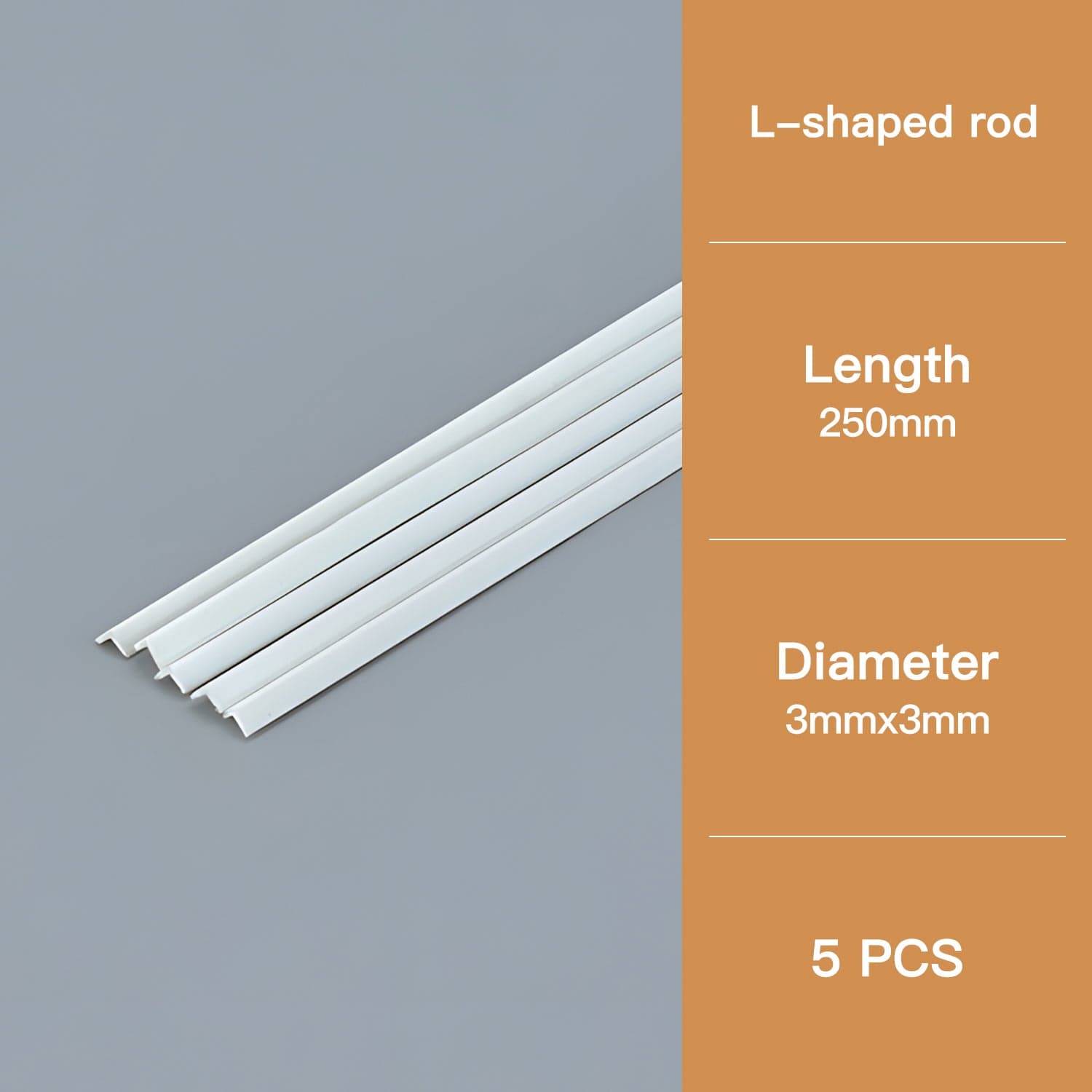 ABS Modeling Rods - ■l Rod 3*3*250mm(5PCS)