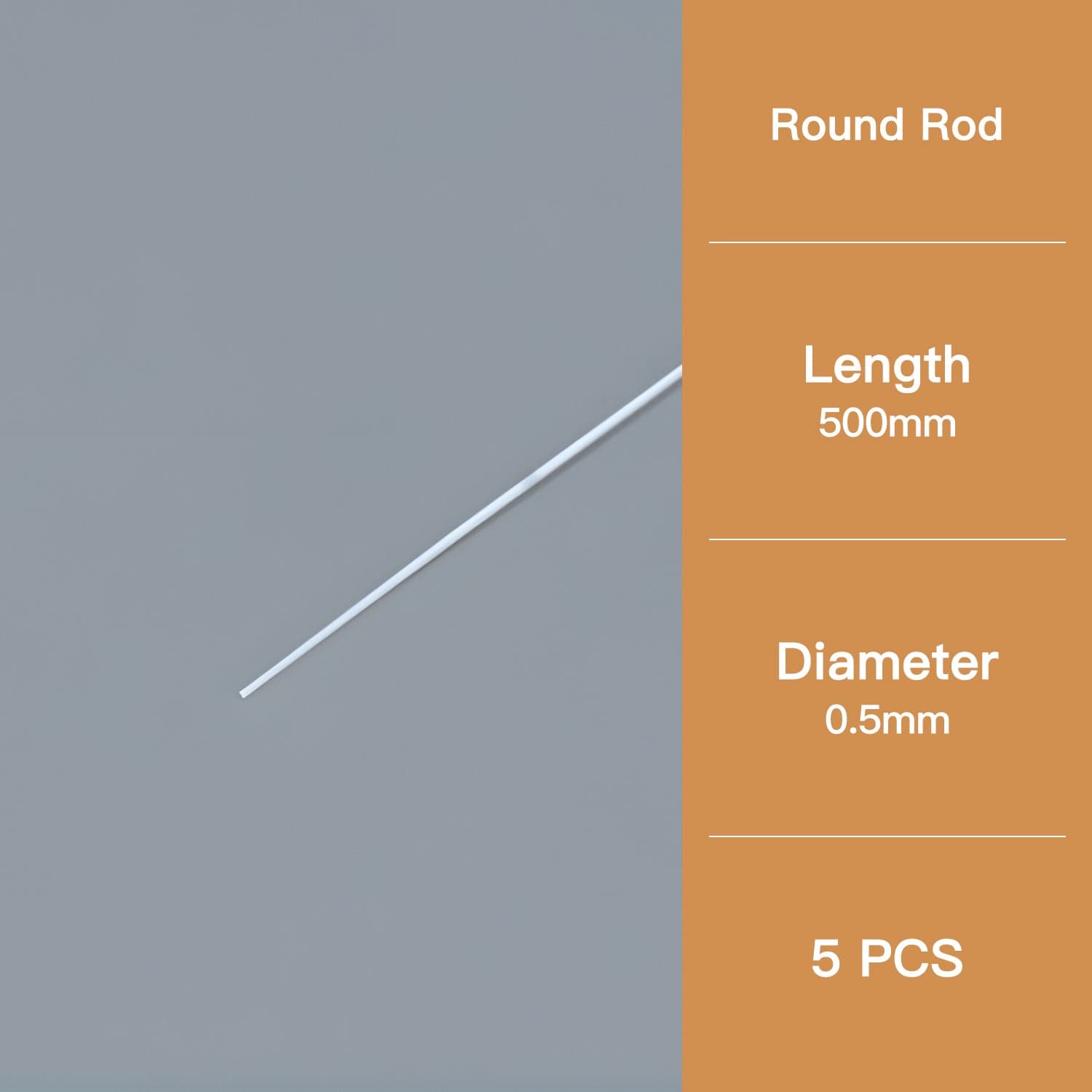 ABS Modeling Rods - ●Rod 0.5*500mm（5PCS)