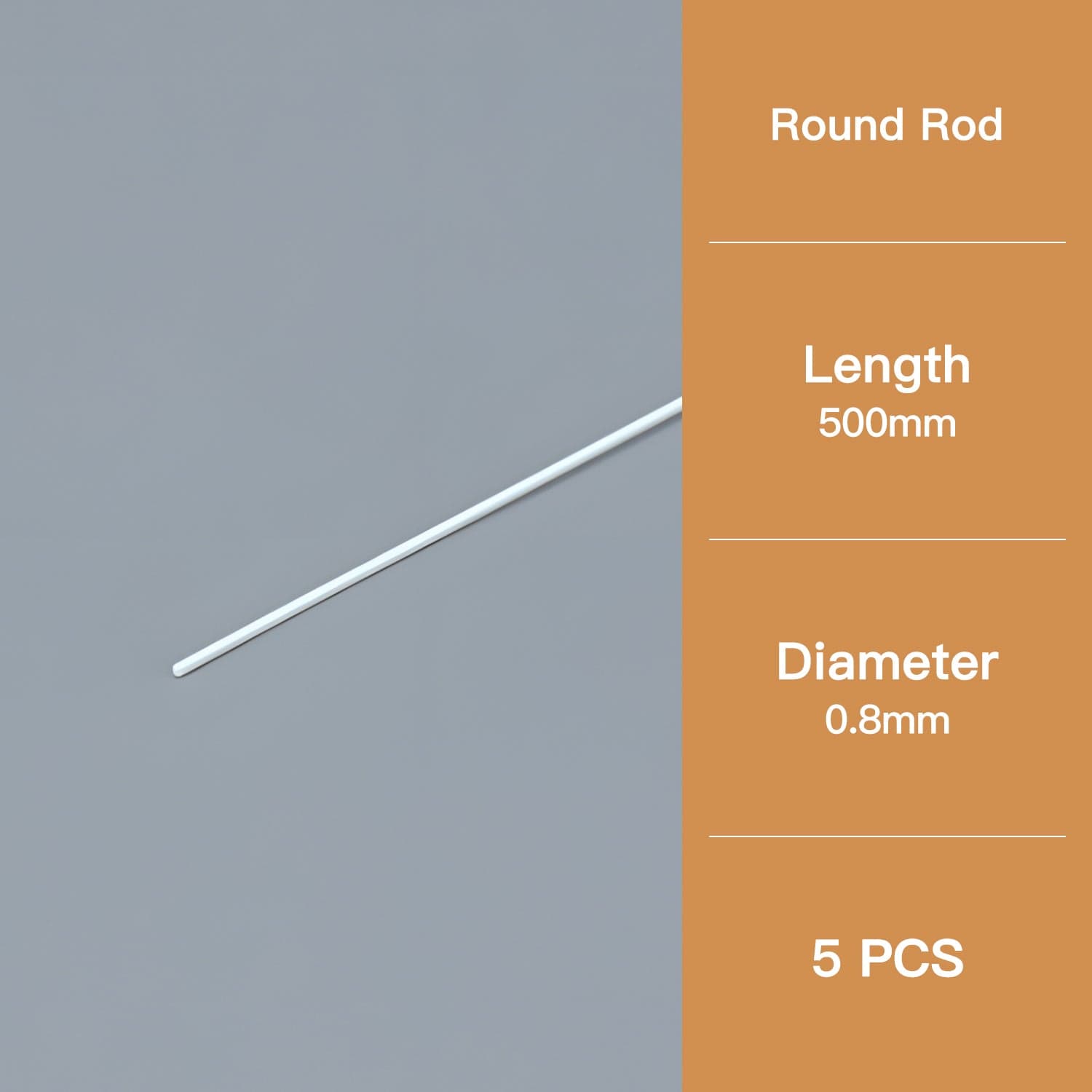 ABS Modeling Rods - ●Rod 0.8*500mm(5PCS)