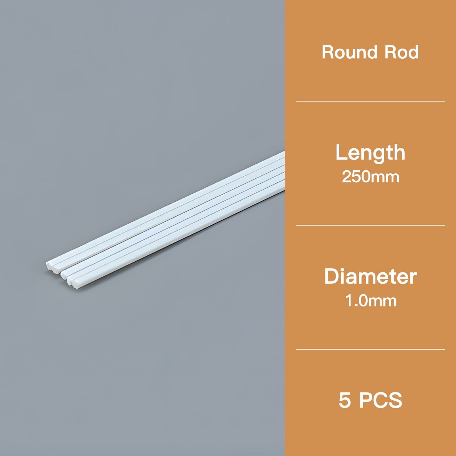 ABS Modeling Rods - ●Rod 1.0*250mm(5PCS)
