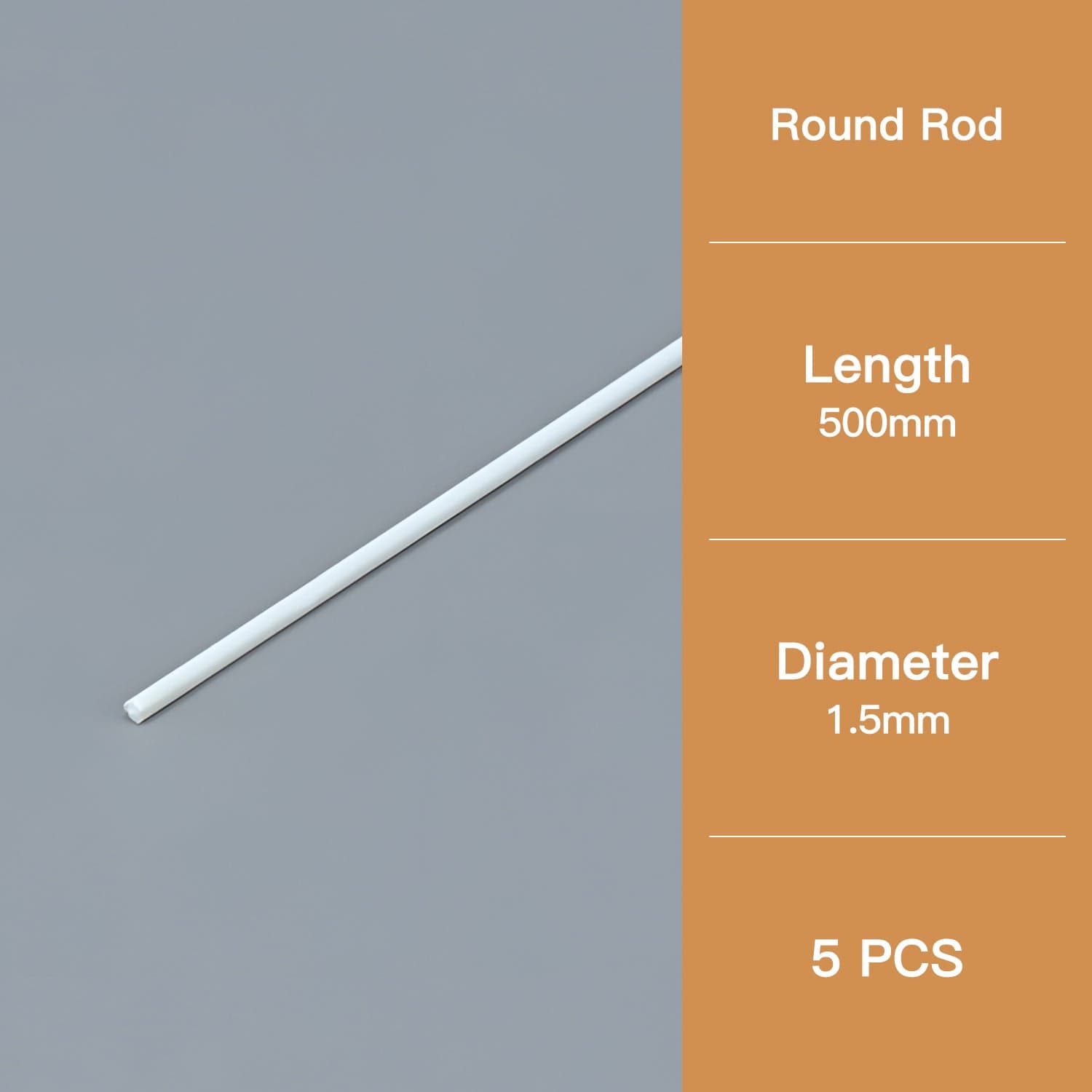 ABS Modeling Rods - ●Rod 1.5*500mm(5PCS)