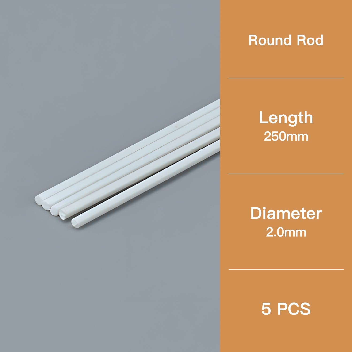 ABS Modeling Rods - ●Rod 2.0*250mm(5PCS)