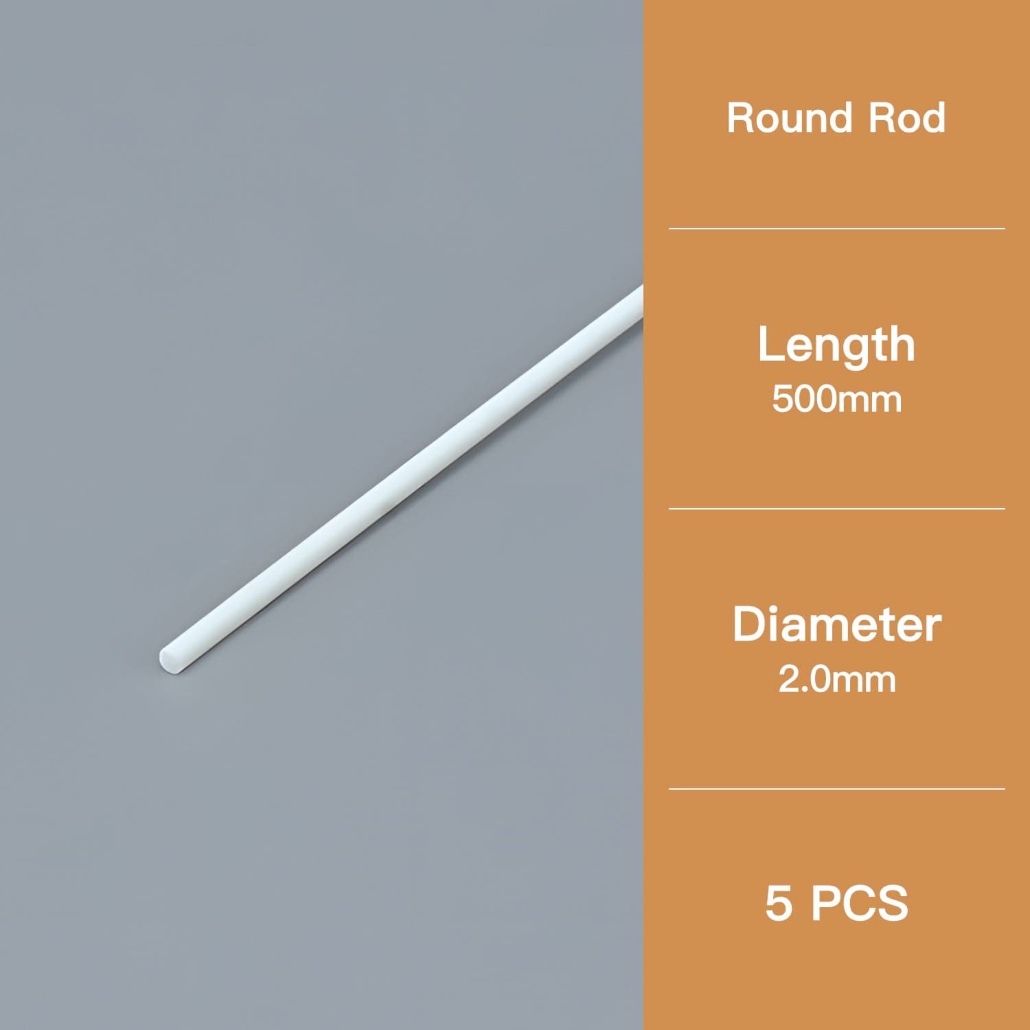 ABS Modeling Rods - ●Rod 2.0*500mm(5PCS)