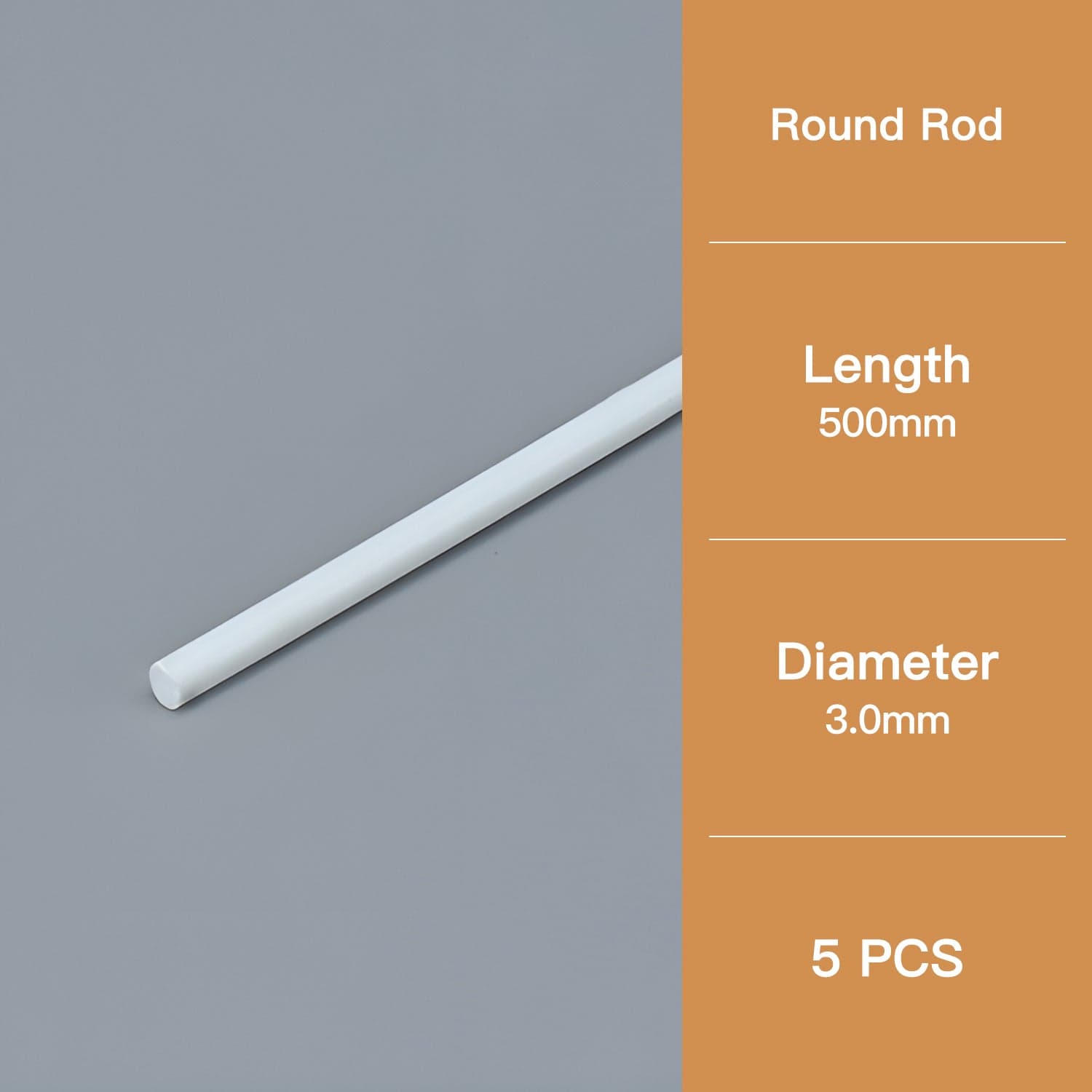 ABS Modeling Rods - ●Rod 3.0*500mm(5PCS)
