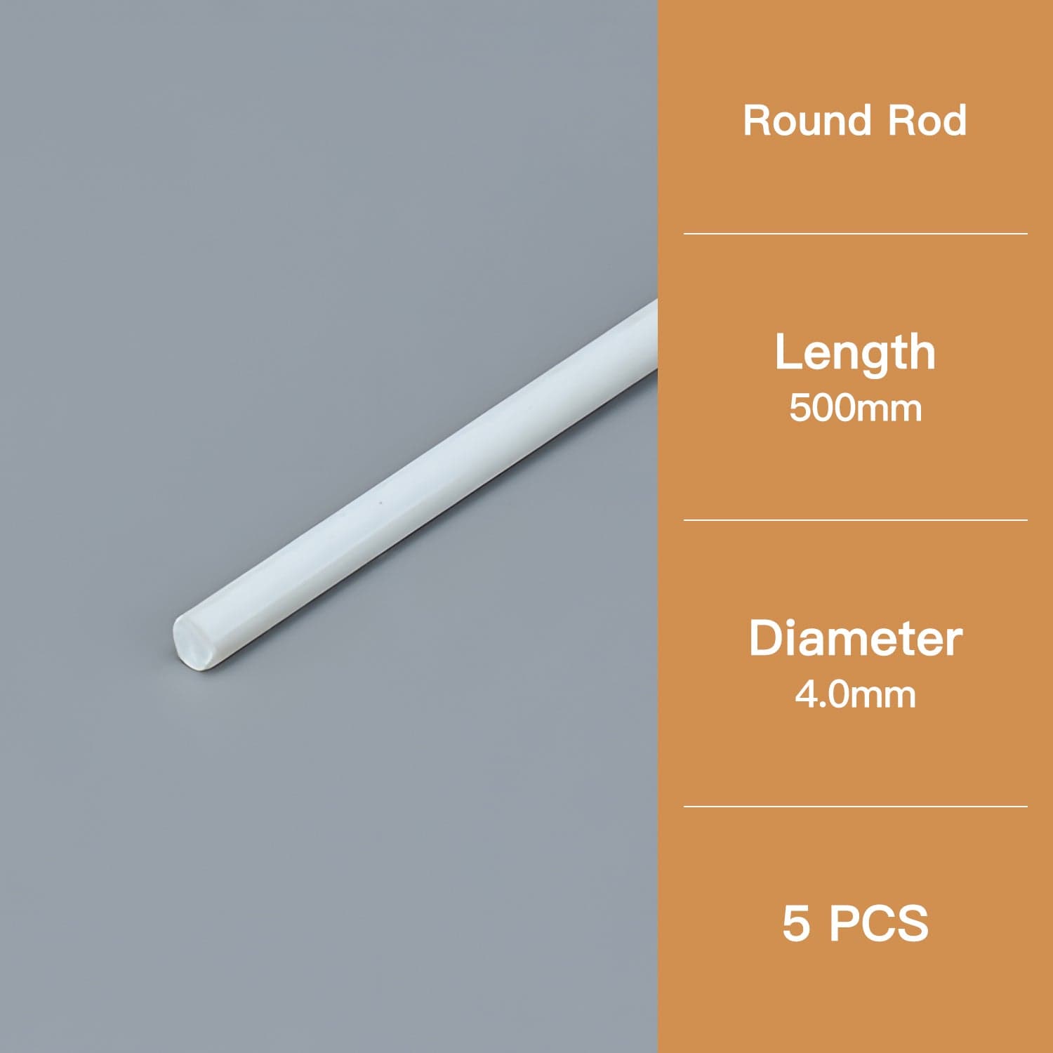 ABS Modeling Rods - ●Rod 4.0*500mm(5PCS)