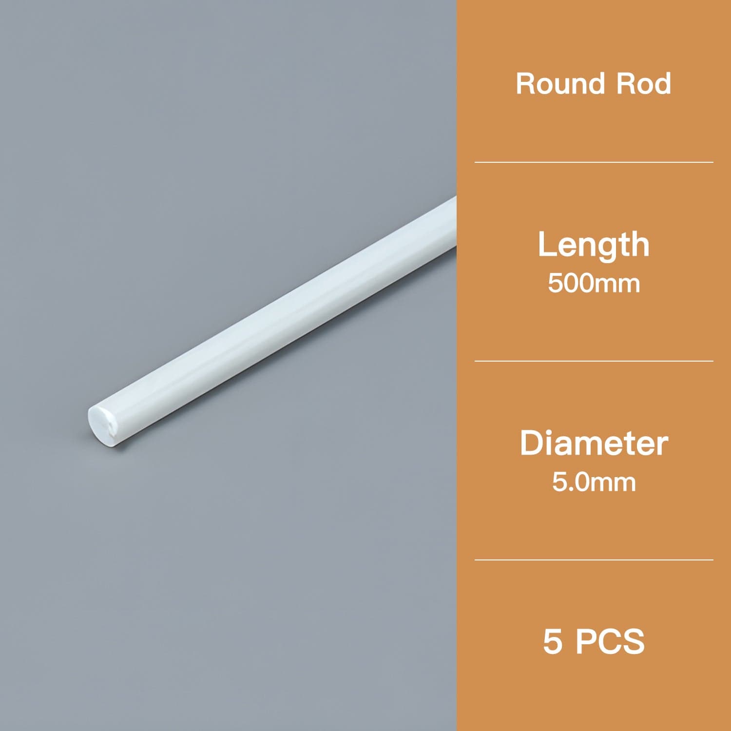 ABS Modeling Rods - ●Rod 5.0*500mm(5PCS)