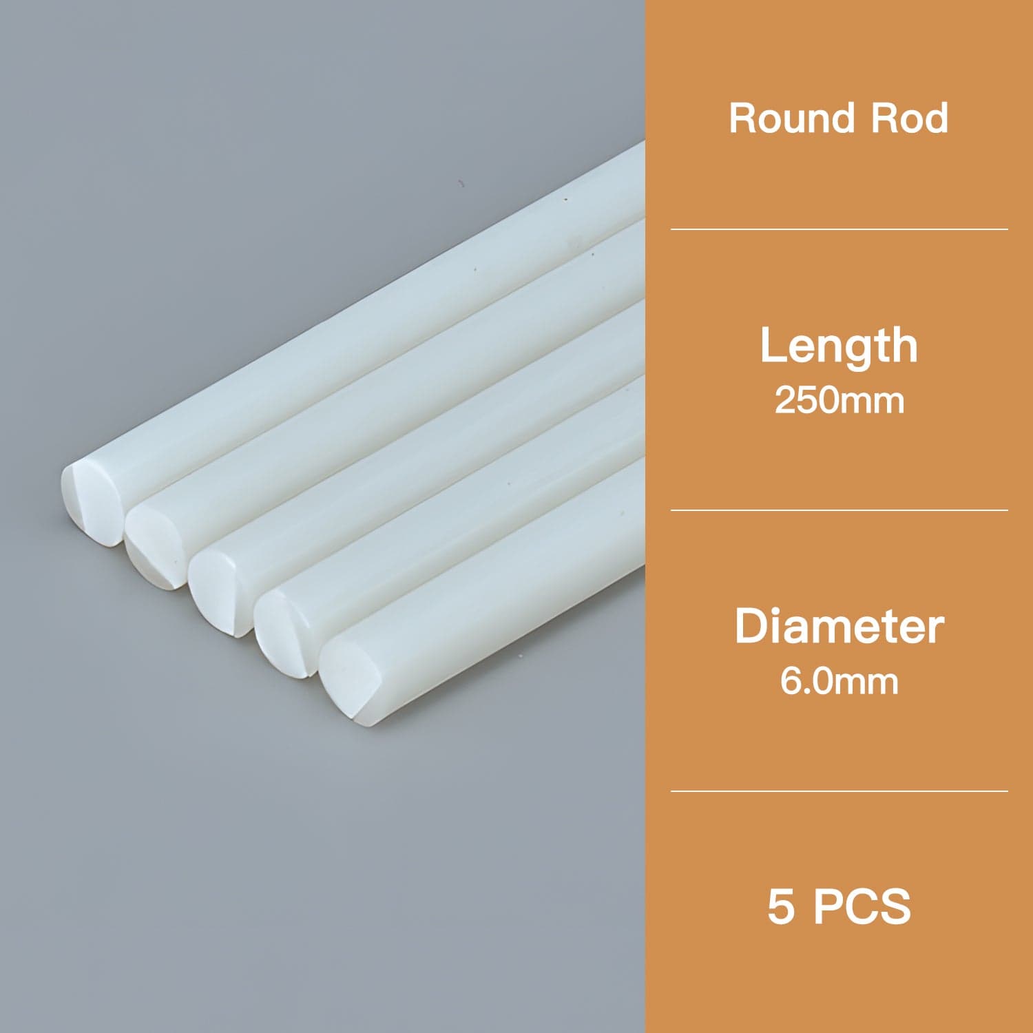 ABS Modeling Rods - ●Rod 6.0*250mm(5PCS)