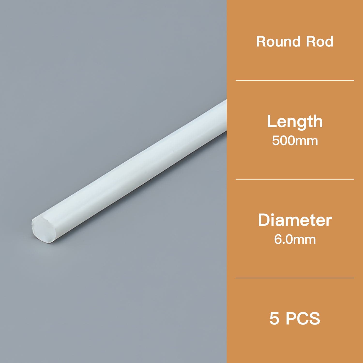 ABS Modeling Rods - ●Rod 6.0*500mm(5PCS)