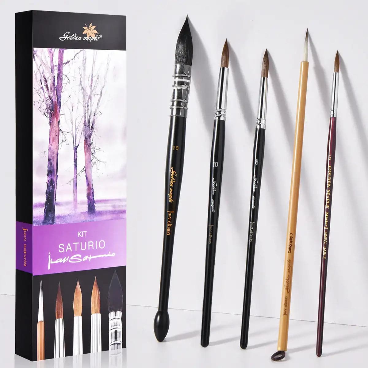 Juan Saturio Professional Watercolor Mixing Brush Set - 5pcs