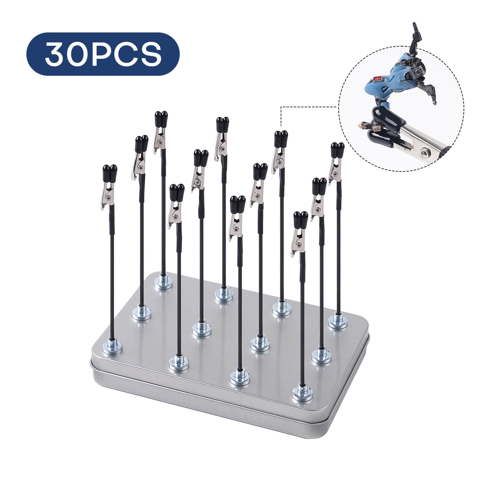 Magnetic Bendable Alligator Clip Sticks Set - 30 PCS - Flexible Version (30PCS)