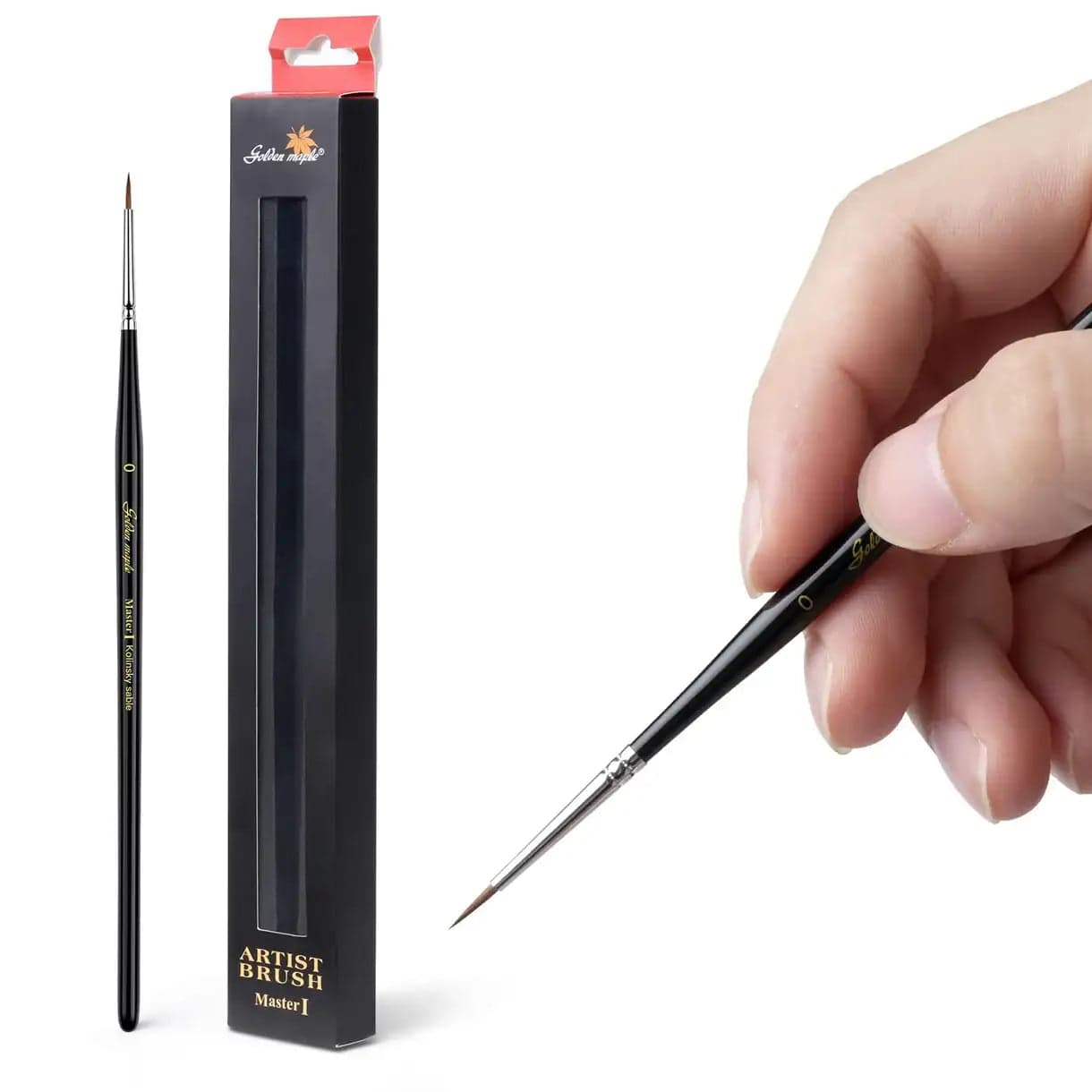 Master Ⅰ: 3/0, 2/0, 0, 1, 2 Kolinsky Sable Miniature Detail Brushes - 0