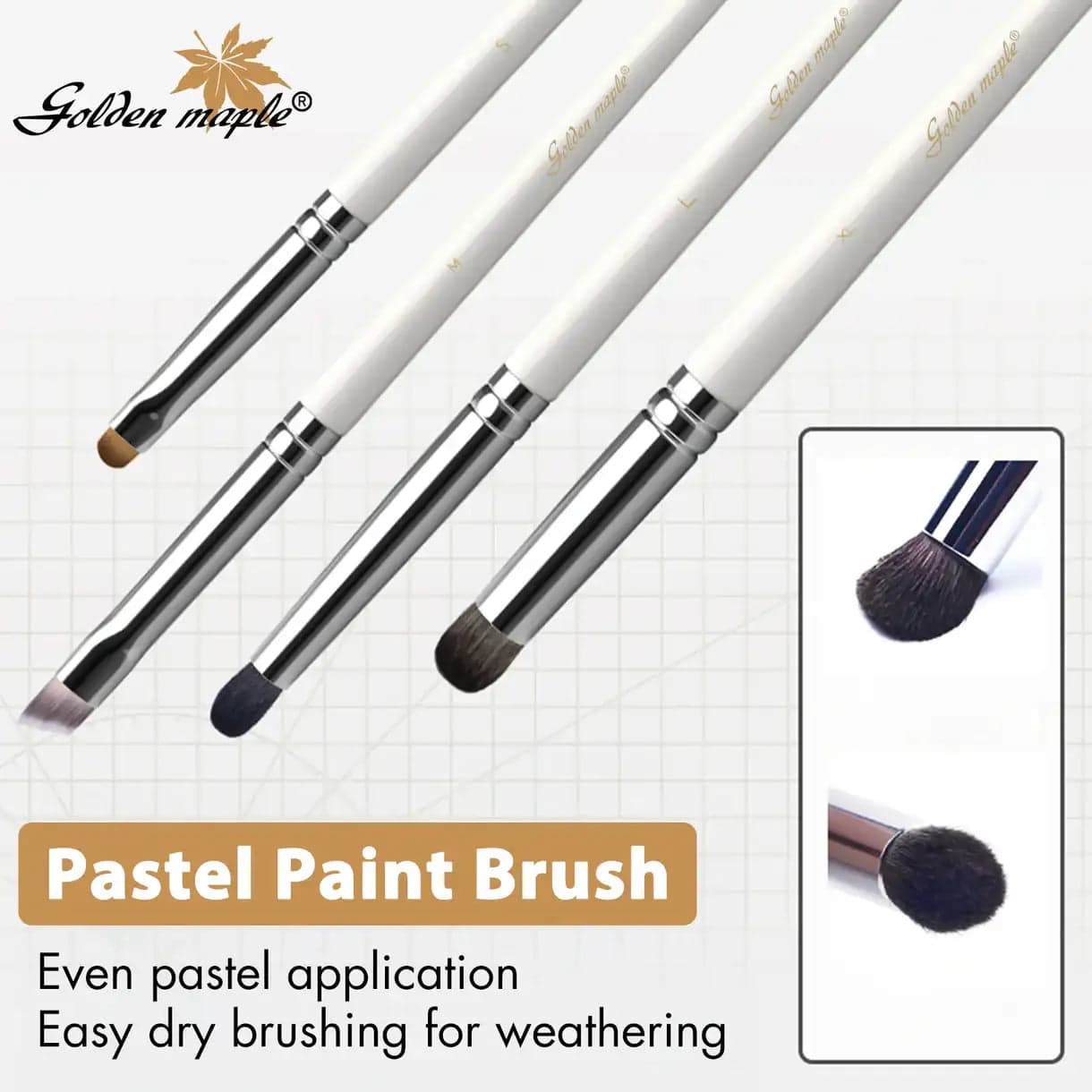 Pastel Paint Brush Set - 4pcs
