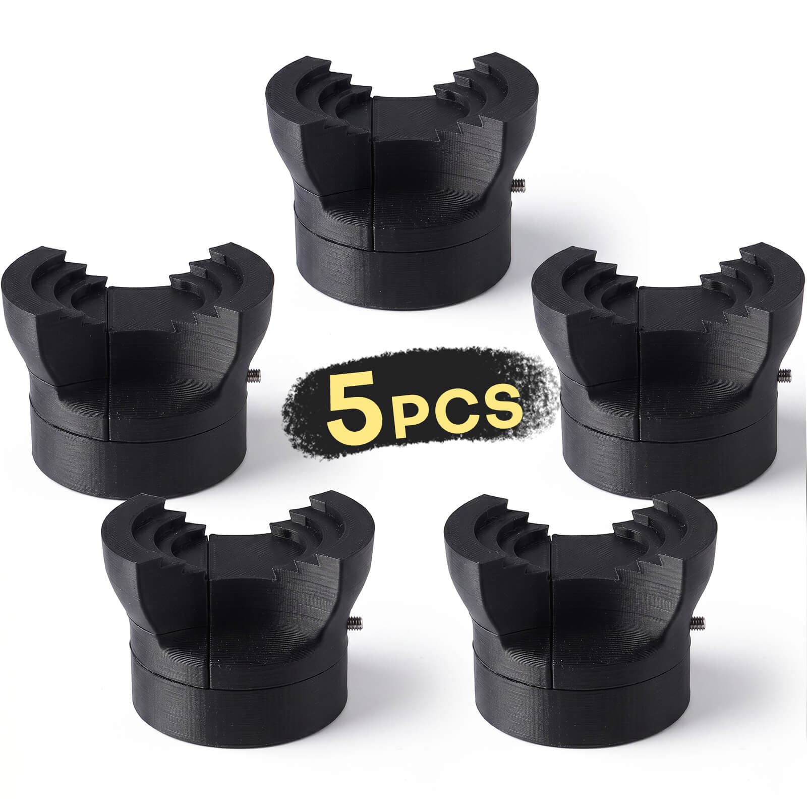 Replacement Clamp-Style Grip Head 5pcs - Black 5PCS