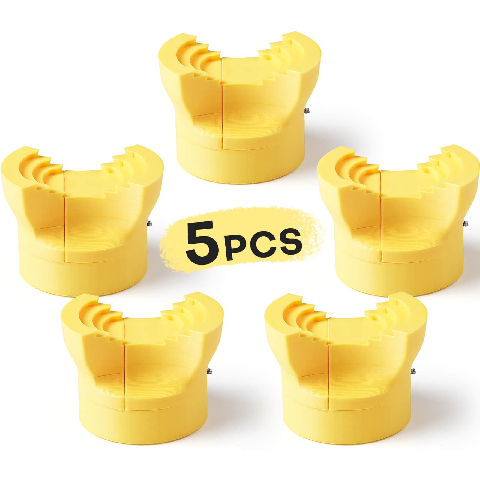 Replacement Clamp-Style Grip Head 5pcs - Yellow 5PCS