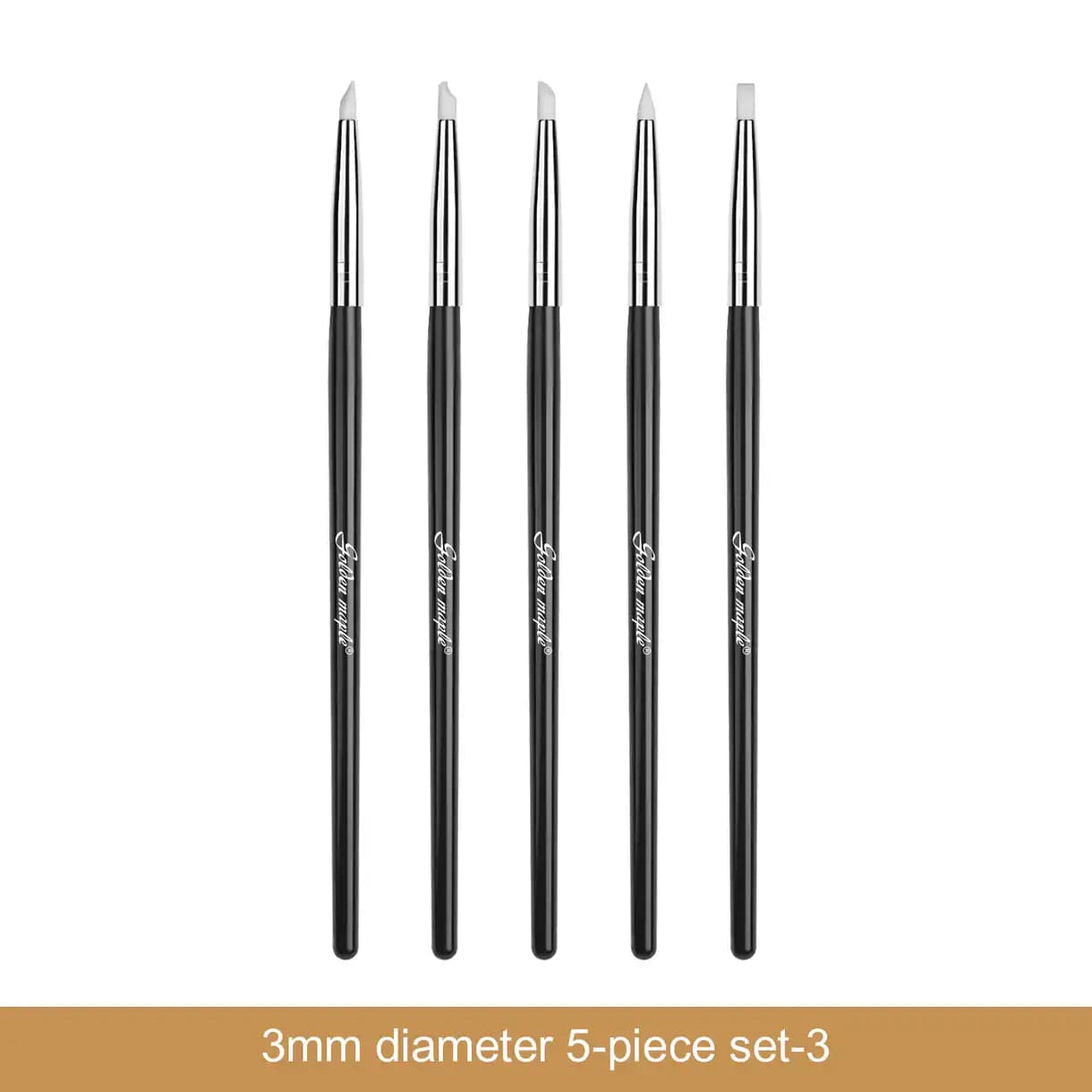 Silicone Brushes – Clay Shapers for Pottery and Drawing Tool Set 5pcs - 3mm