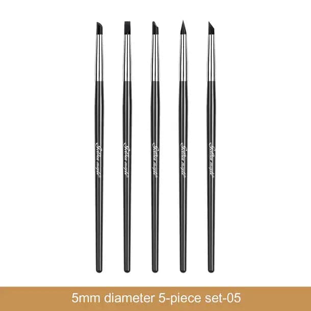 Silicone Brushes – Clay Shapers for Pottery and Drawing Tool Set 5pcs - 5mm