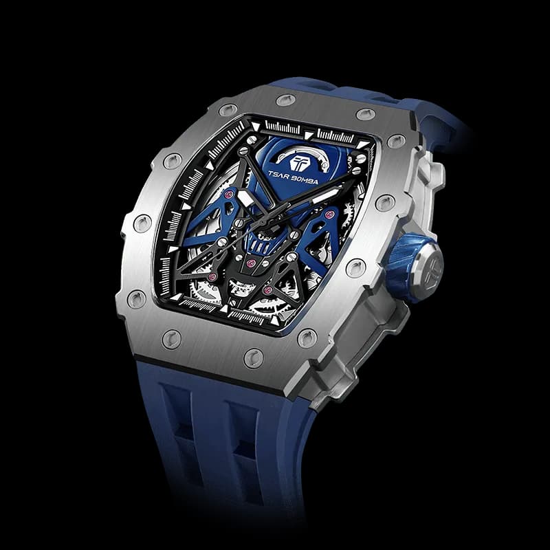 Elemental Series-Automatic Watch TB8207A Silver Blue
