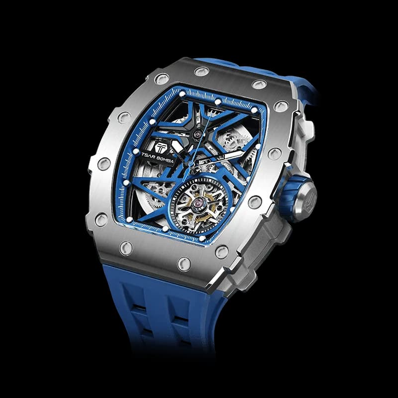 Elemental Series-Automatic Watch TB8209A Silver Blue