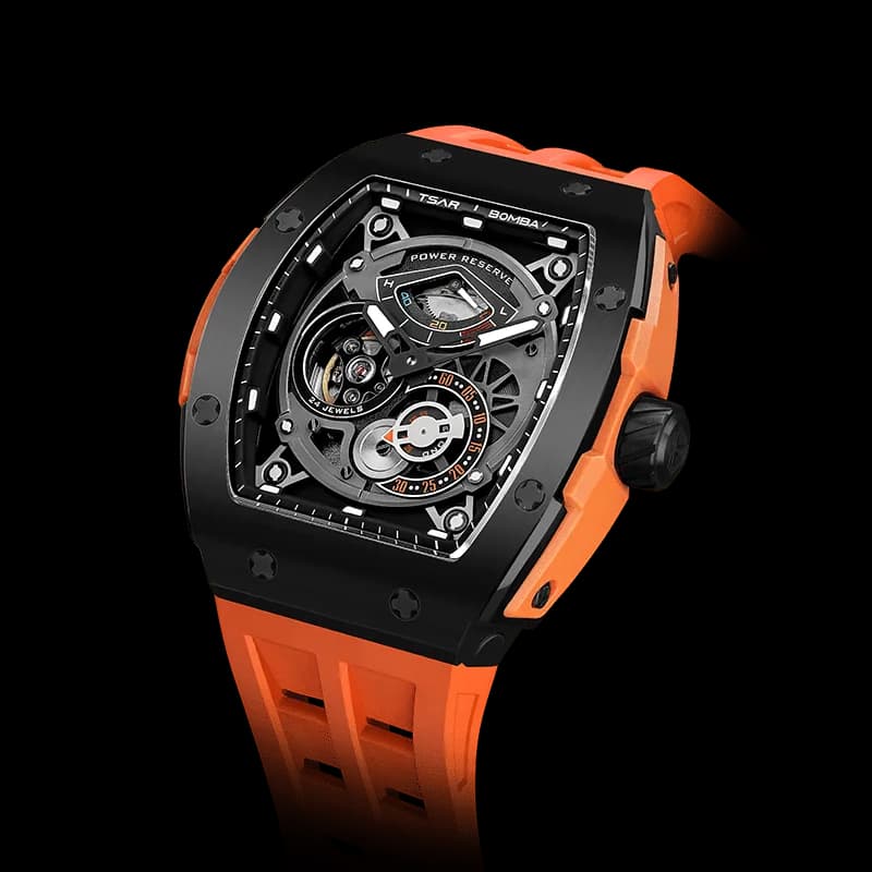 Elemental Series-Automatic Watch TB8210A Black Orange