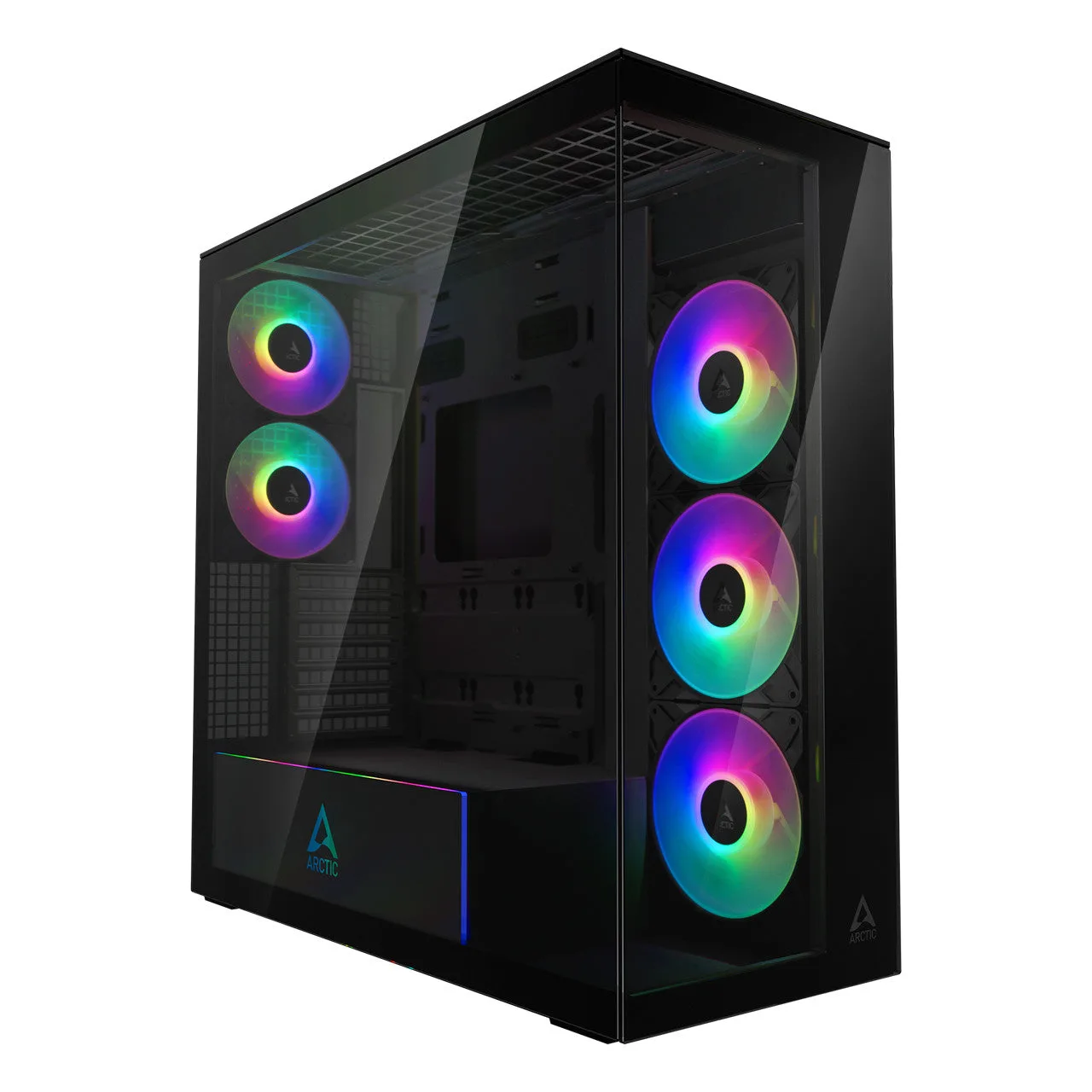 ARCTIC Xtender PC Case-Mid Tower-Tempered Glass Panel-Included A-RGB Fans (Mirror Black) ACPCC00018A — photo 1 of 1