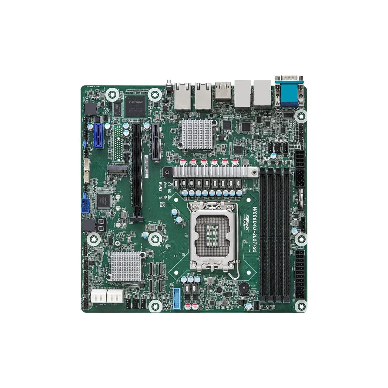 ASRock Rack Server Motherboard | Intel W680 Chipset | LGA 1700 | Micro-ATX | W680D4U-2L2T/G5