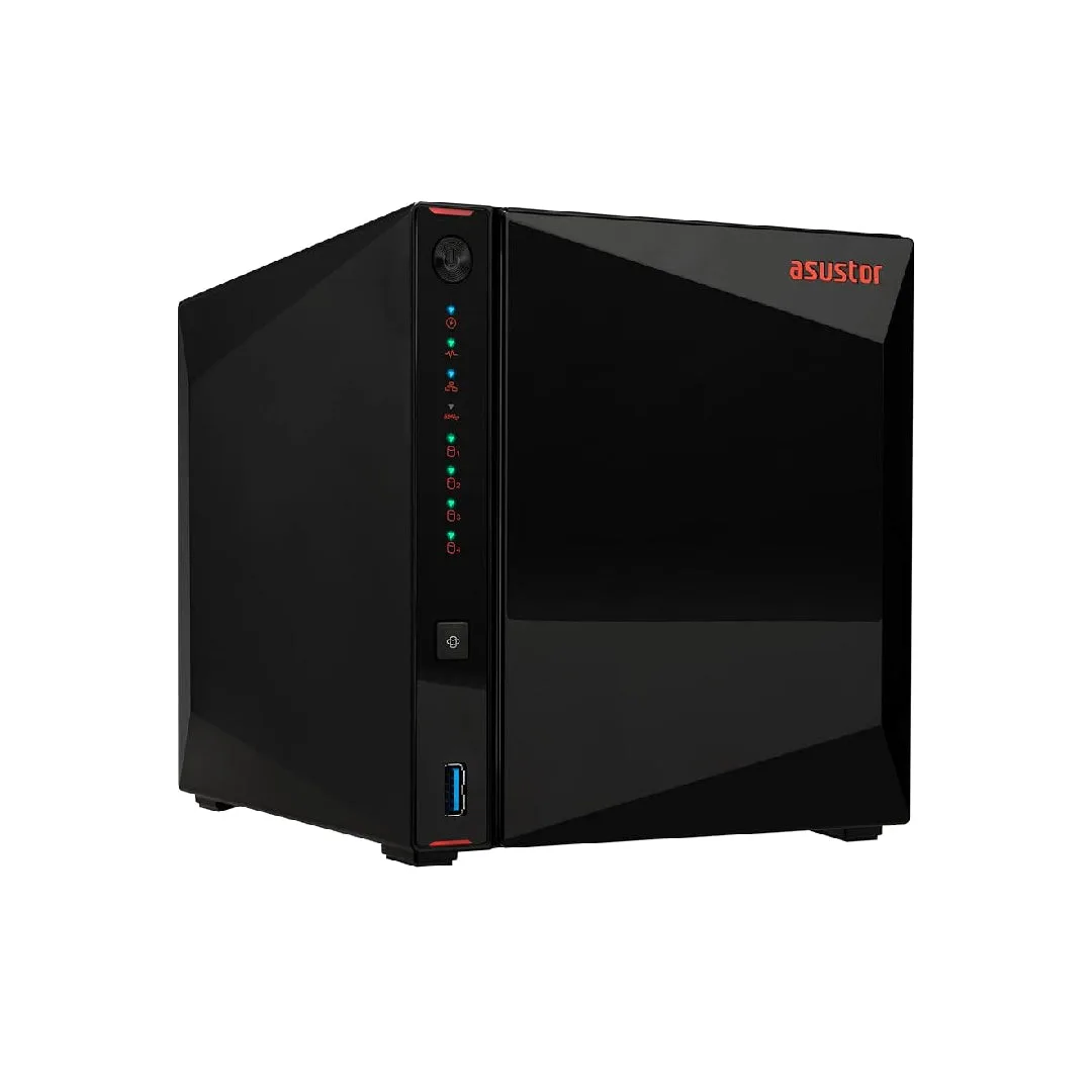 Asustor AS5404T Nimbustor 4 Gen2 4 Bay NAS,Quad-Core 2.0GHz CPU,Dual 2.5GbE Ports,4GB DDR4,4x M.2 SSD Slots (Diskless) - NO SSD — photo 1 of 1